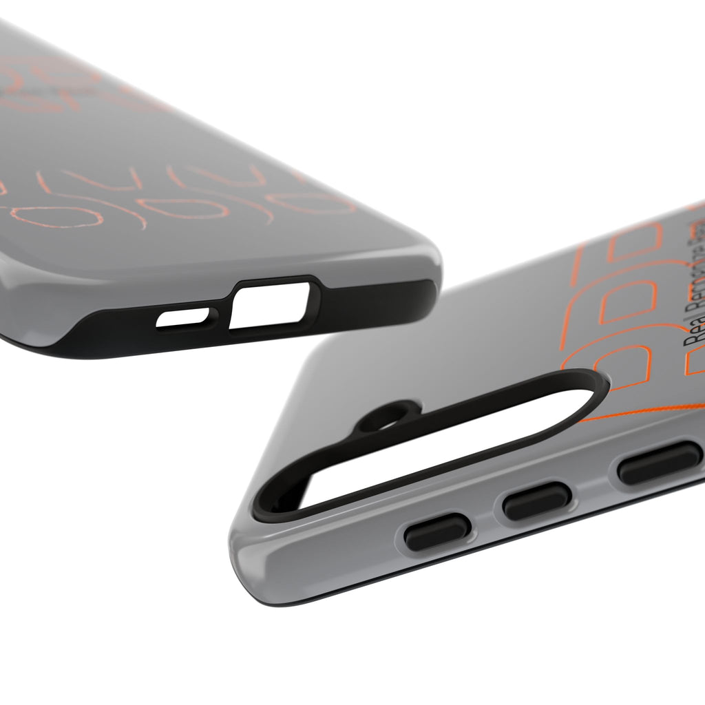 Tough Cases — 'Real Recognize Real' Protective Phone Case (Gray, Retro Outline Design)