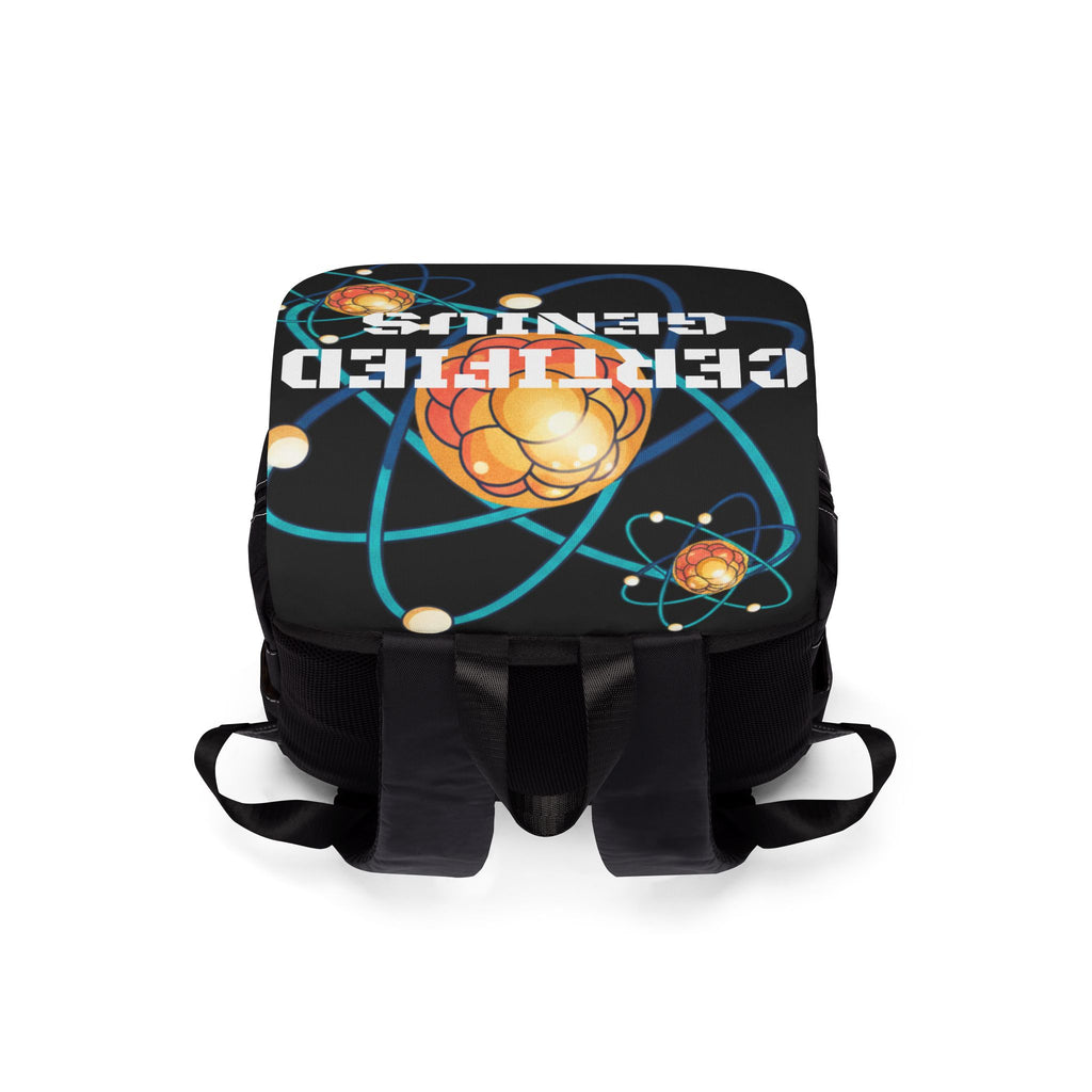 Backpack — "Certified Genius" Science Graphic Laptop Backpack