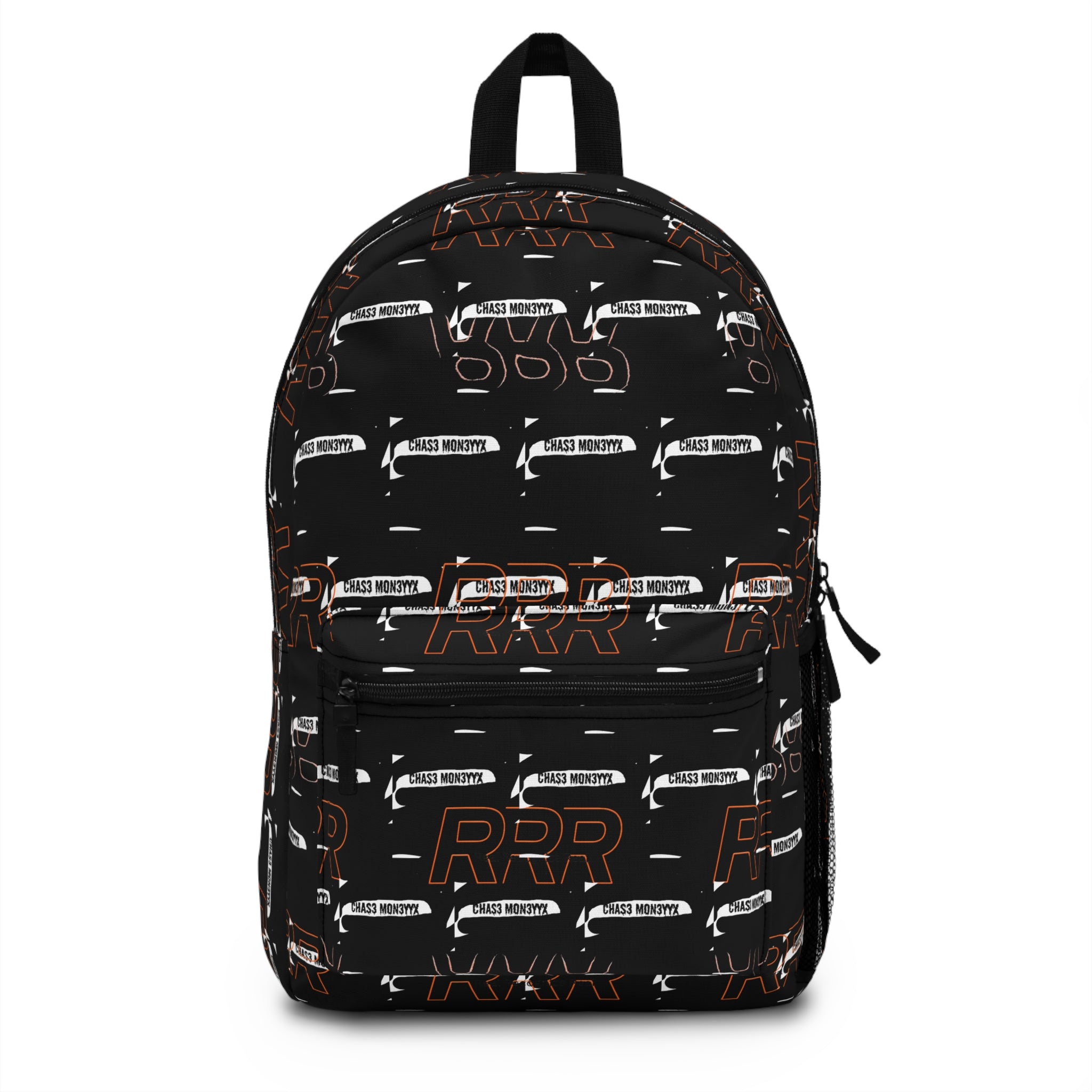 RRR Patterned Backpack — Retro Racing Graphic School Bag