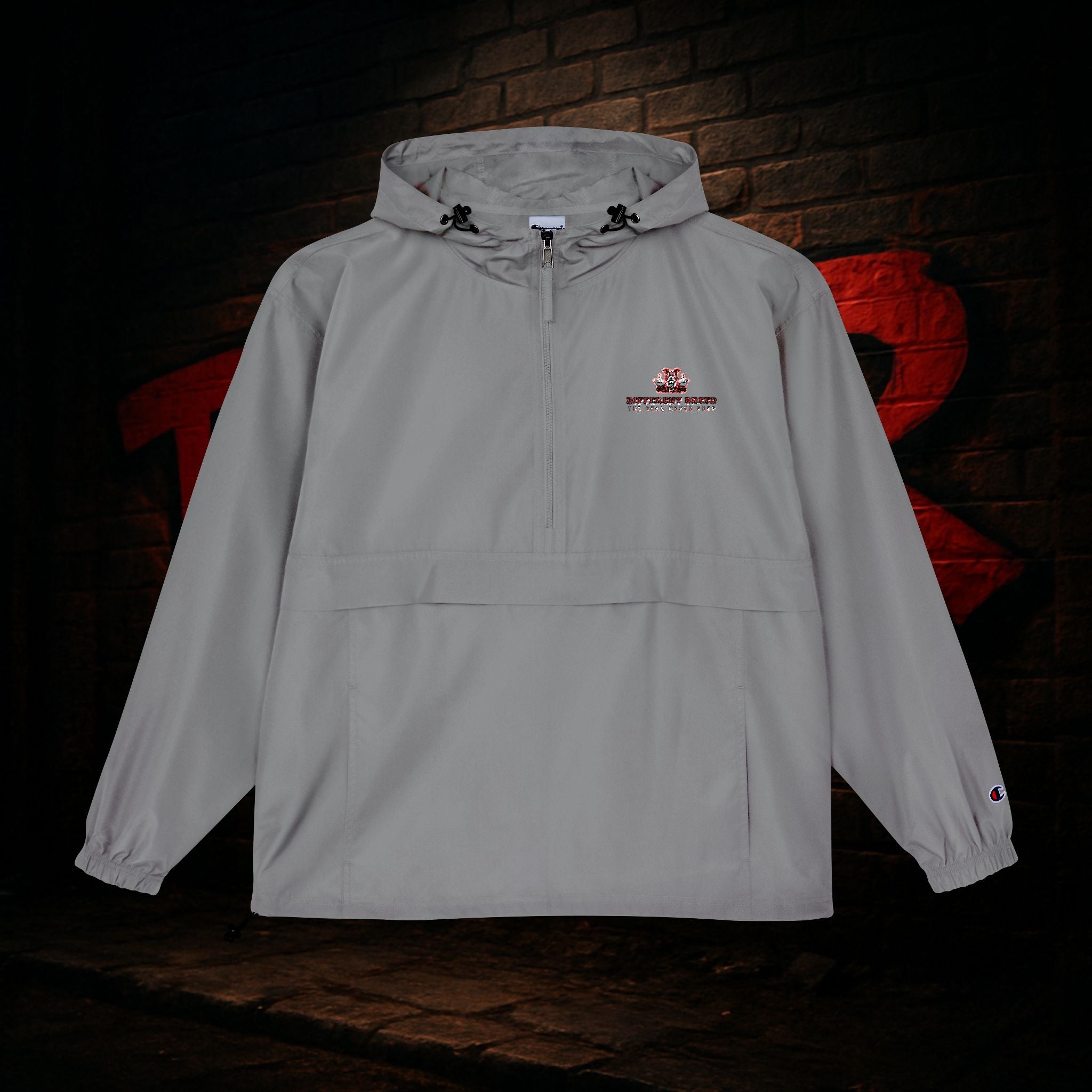 Champion Packable Anorak Jacket - Orange Hooded Windbreaker