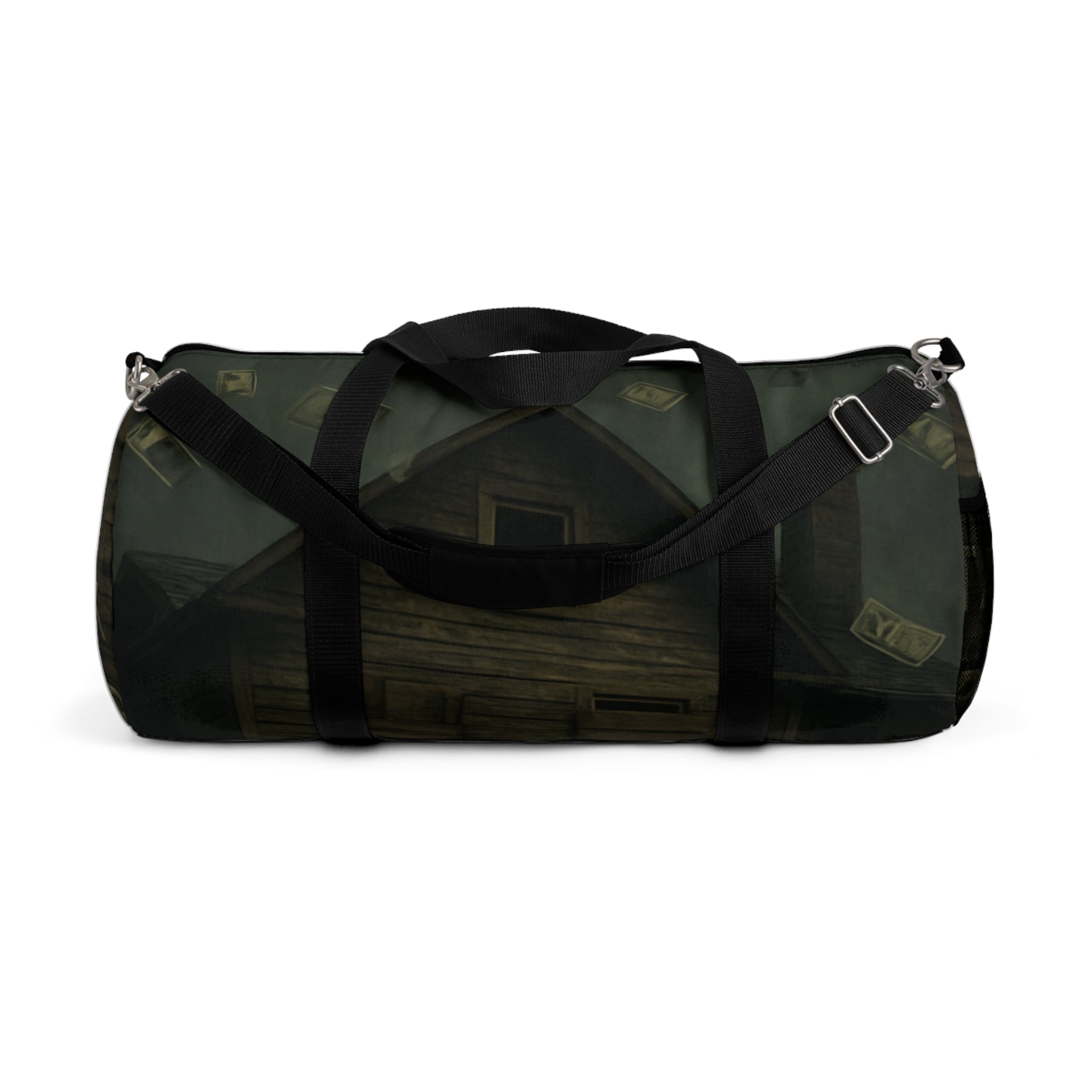 Haunted Cabin Duffel Bag — Dark Gothic Travel Gym Bag