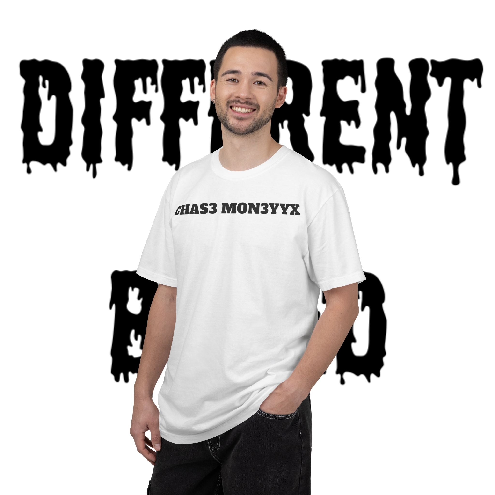 Chas3 Mon3yyx Graphic T-Shirt — Bold Lip Logo Streetwear Tee