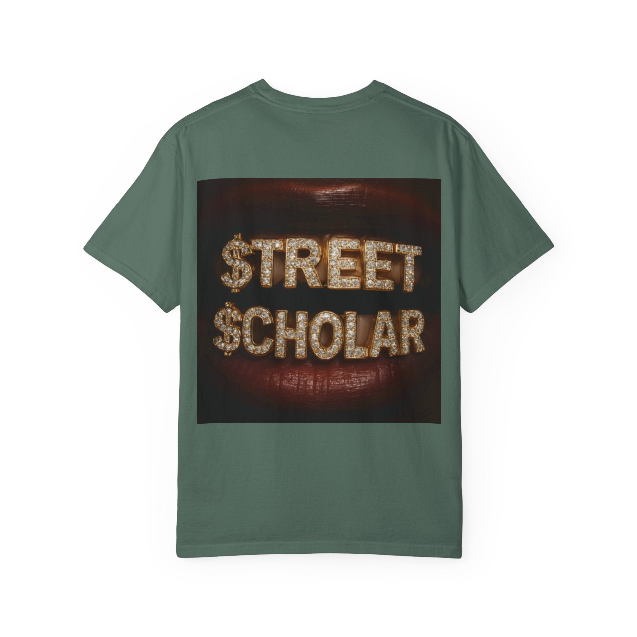 Street Scholar T‑Shirt — Bold Graphic Lip Grill Design