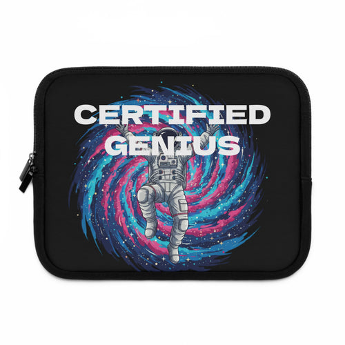 Astro Dance Laptop Sleeve — Astronaut Floating in Neon Galaxy