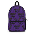 Value In Pain Purple Backpack – Gothic Statement School Bag