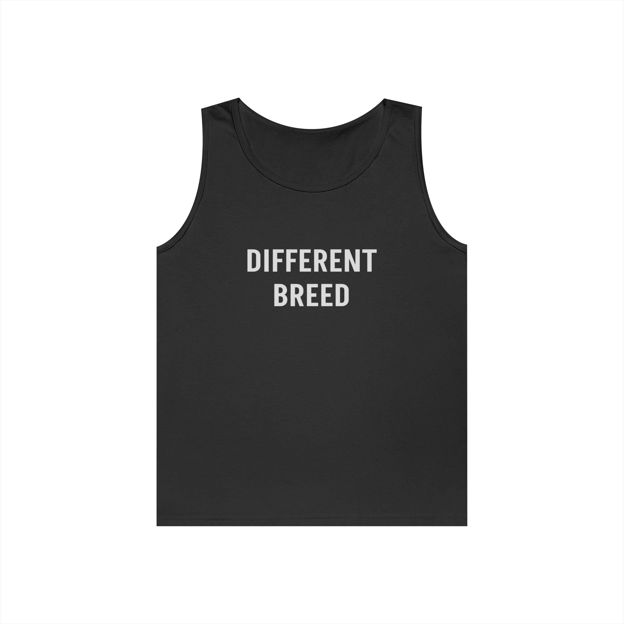 Motivational Text Tank Top — “Bred Different” / “Risk Repeat Gain” Casual Fitness Tee