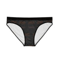 Black Logo Print Women's Briefs — All-Over Pattern Everyday Underwear