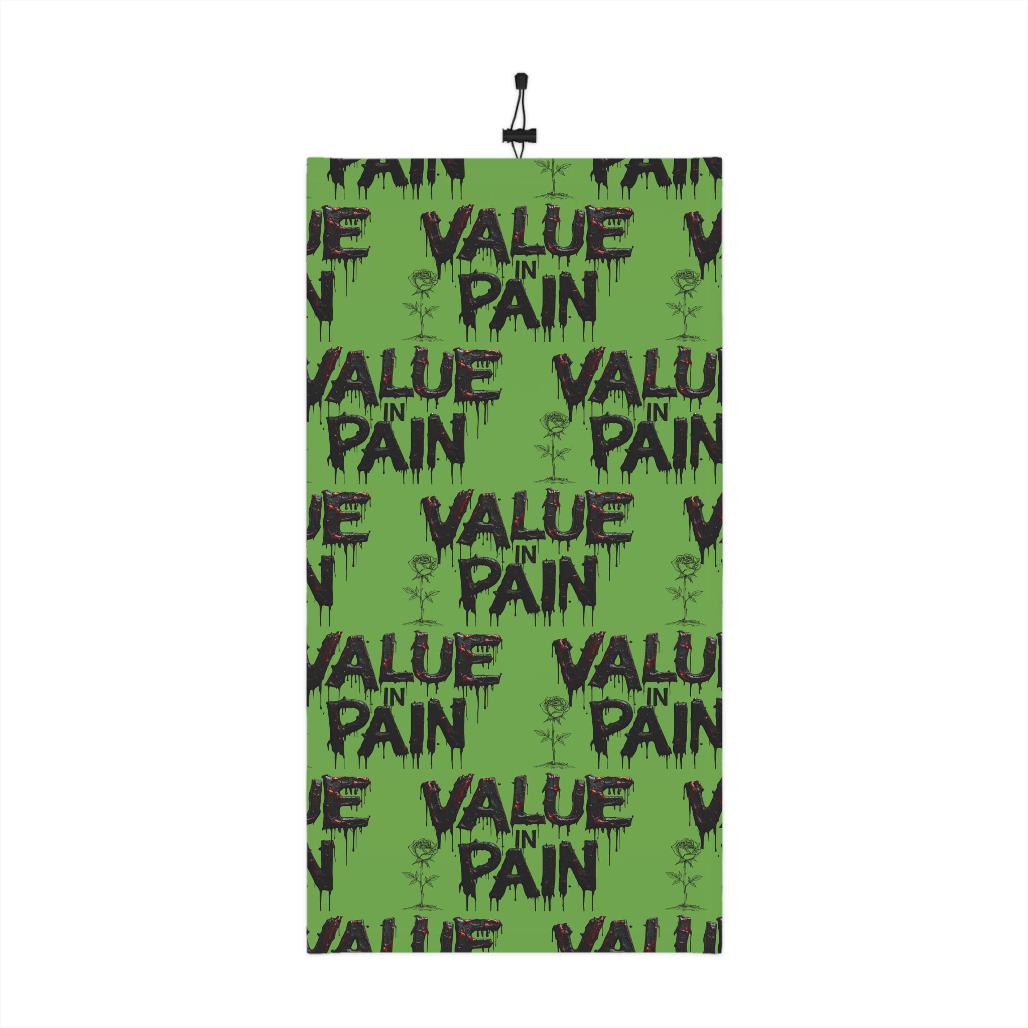 Value in Pain Green Winter Neck Gaiter — Drawstring Face Mask & Scarf