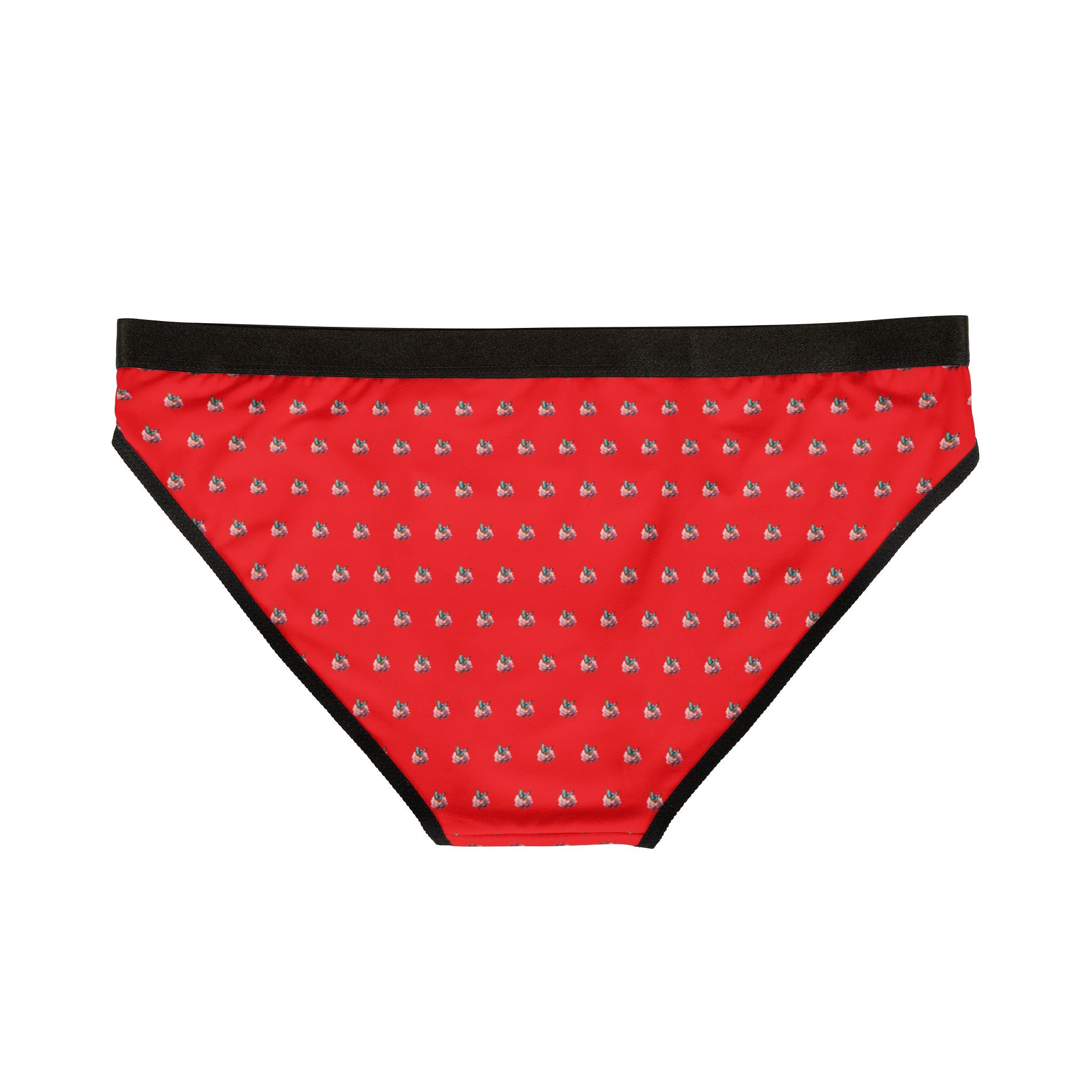 Red Heart Pattern Bikini Briefs — Women's Cute Valentine Underwear