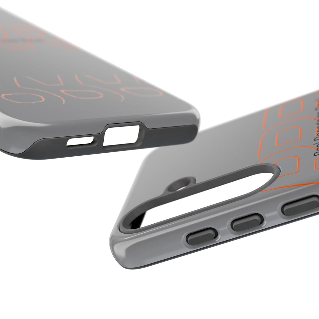 Tough Cases — 'Real Recognize Real' Protective Phone Case (Gray, Retro Outline Design)