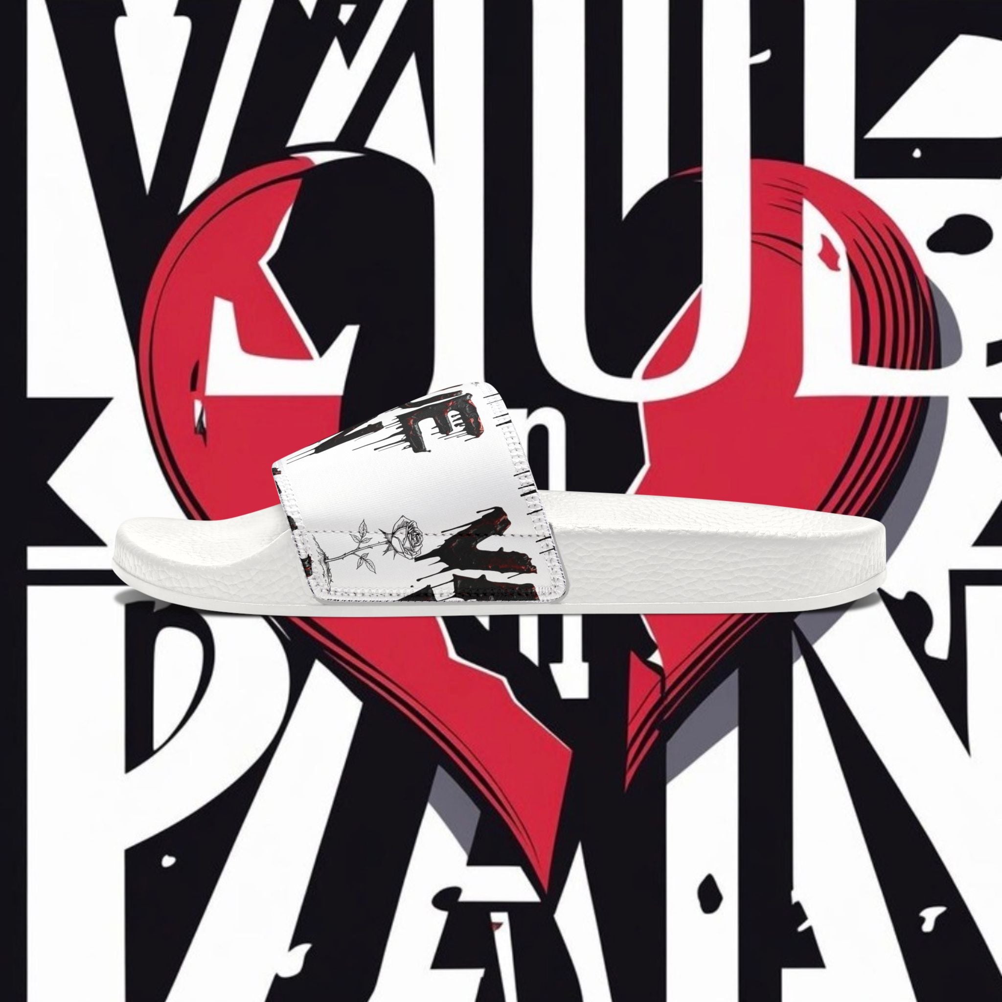 Men's 'Value in Pain' Slide Sandals — Removable Strap Casual Beach Slides