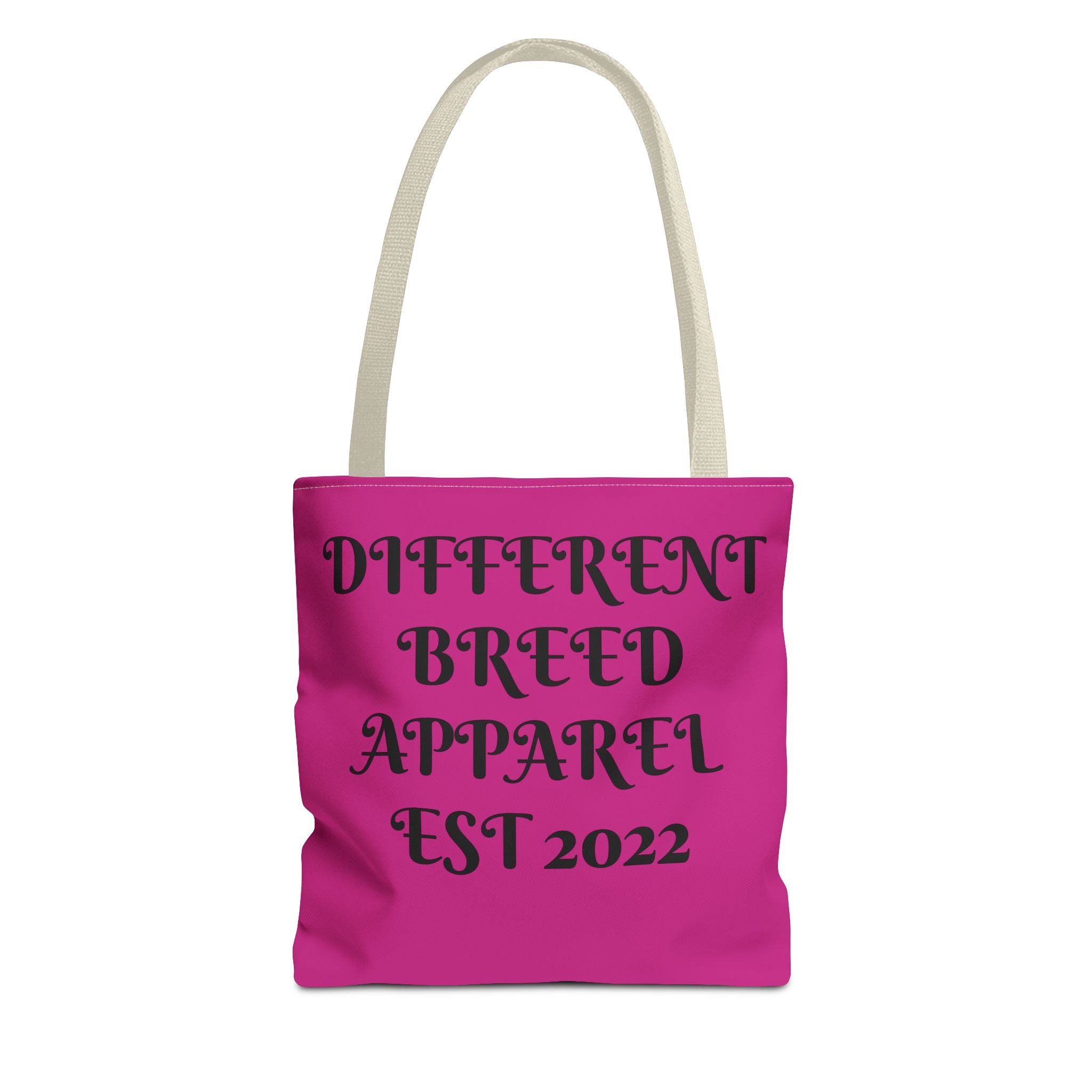 Different Breed Apparel Tote Bag — Bold Pink Graphic Carryall (EST 2022)
