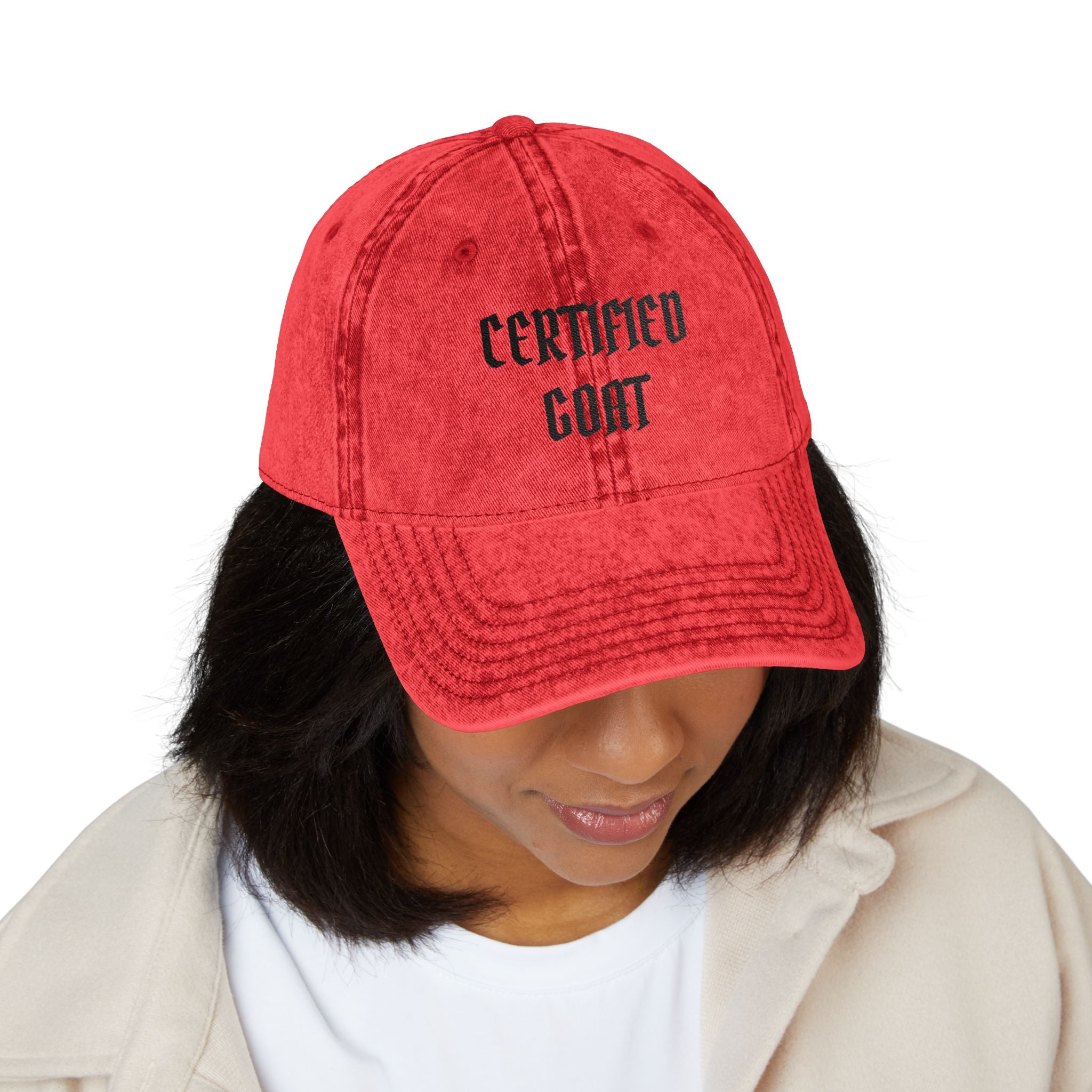 Certified G.O.A.T. Vintage Embroidered Cap
