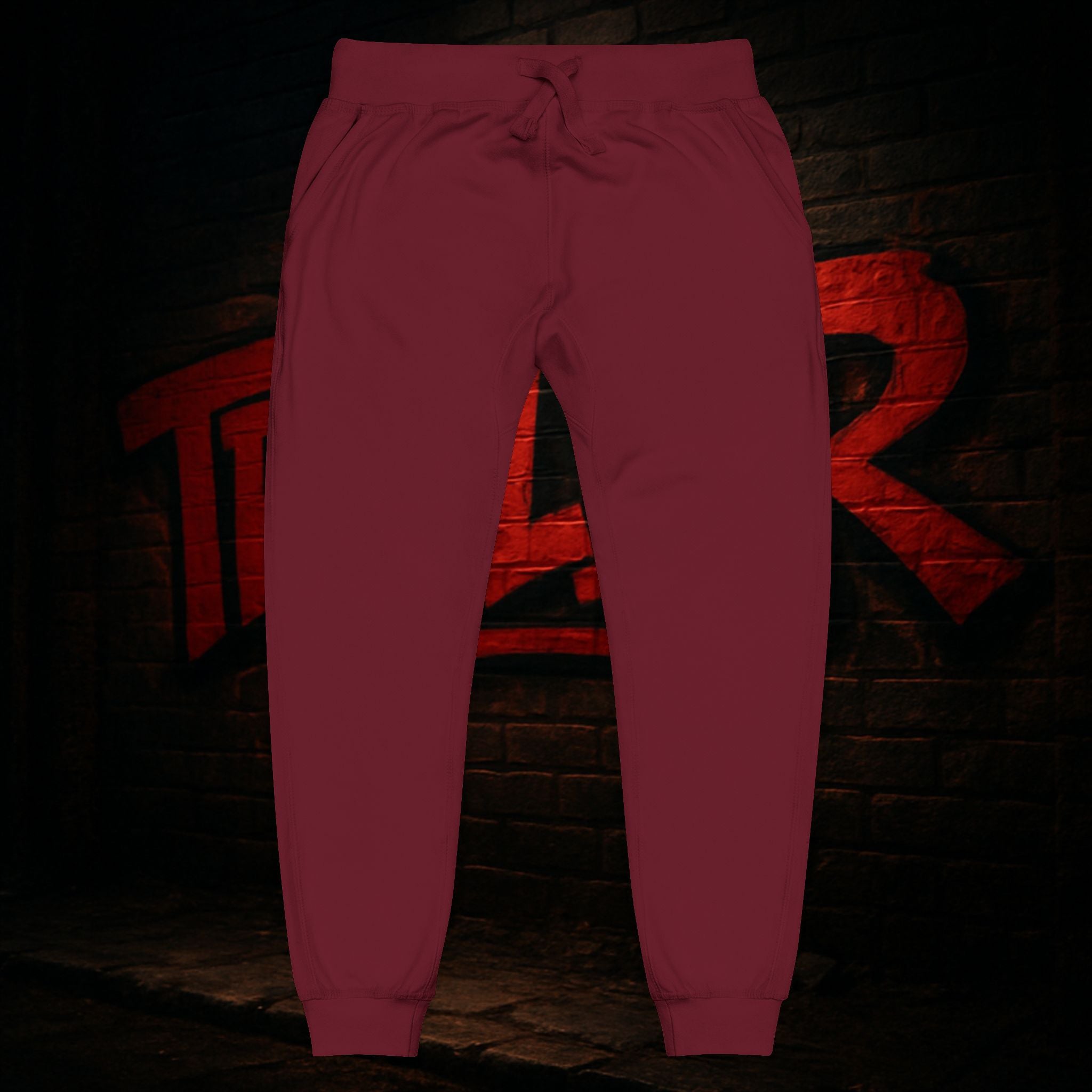 Embroidered Fleece Sweatpants — Cozy Casual Lounge Joggers