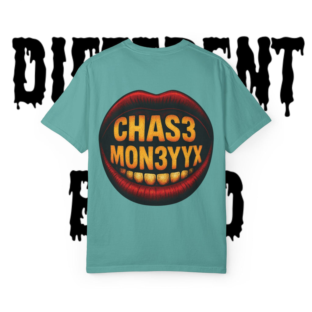 Chas3 Mon3yyx Graphic T-Shirt — Bold Lip Logo Streetwear Tee