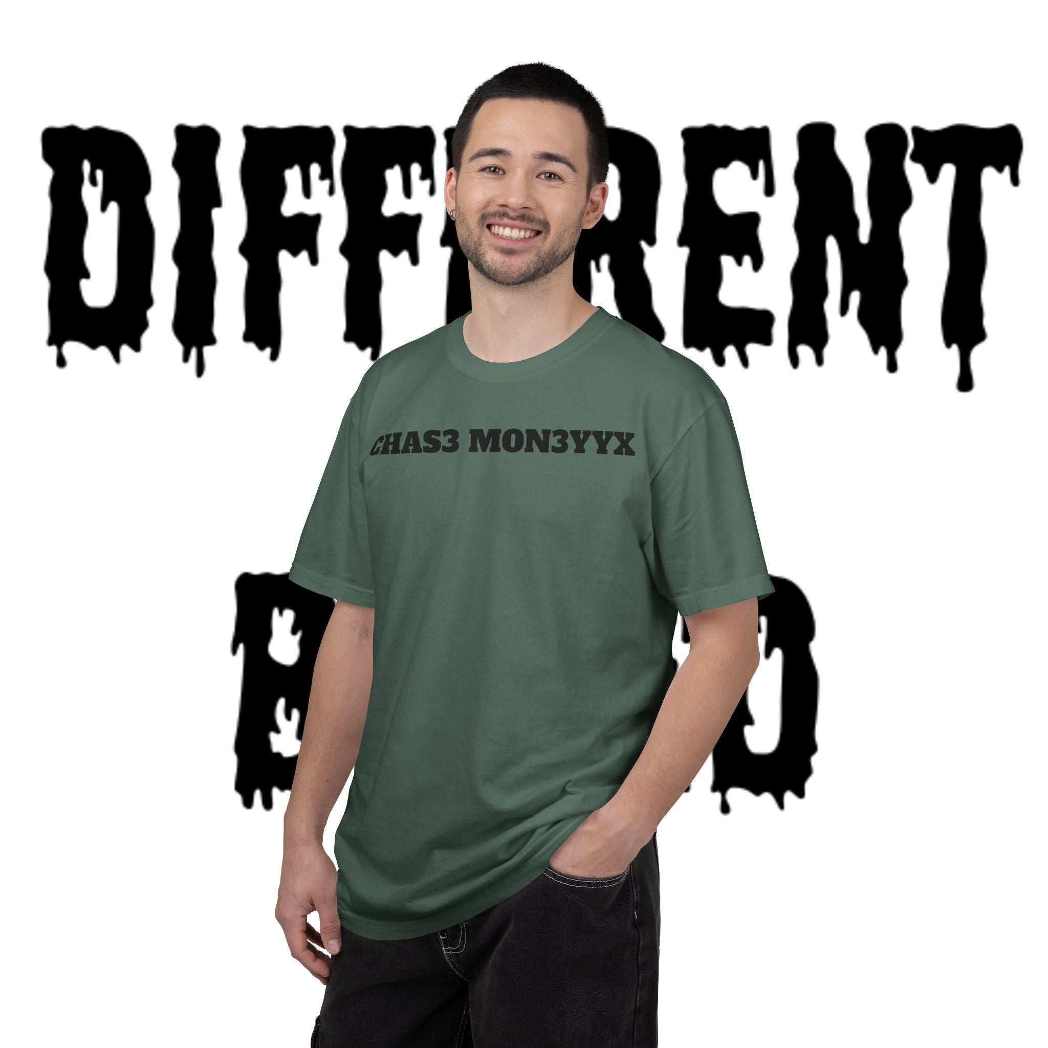 Chas3 Mon3yyx Graphic T-Shirt — Bold Lip Logo Streetwear Tee