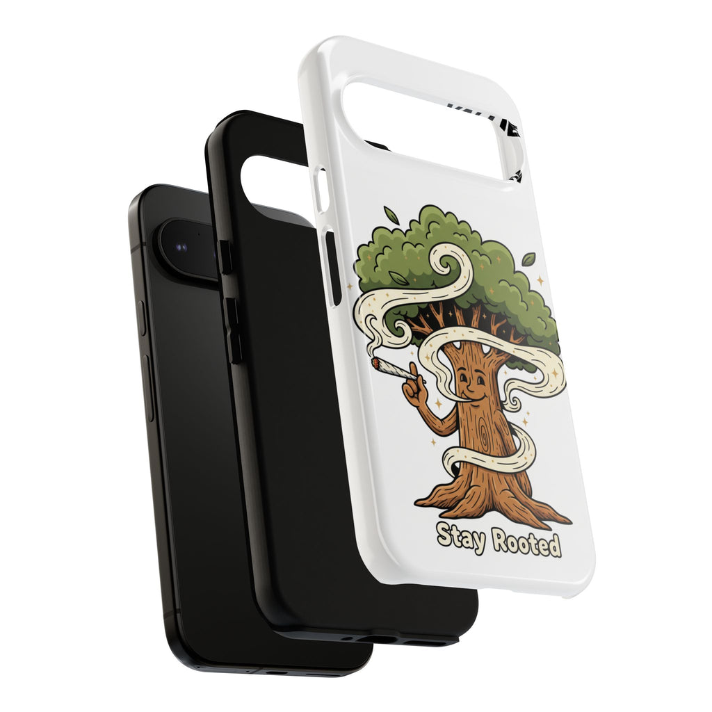 Phone Case — "Stay Rooted" Tree Design with "Value in Pain" Text