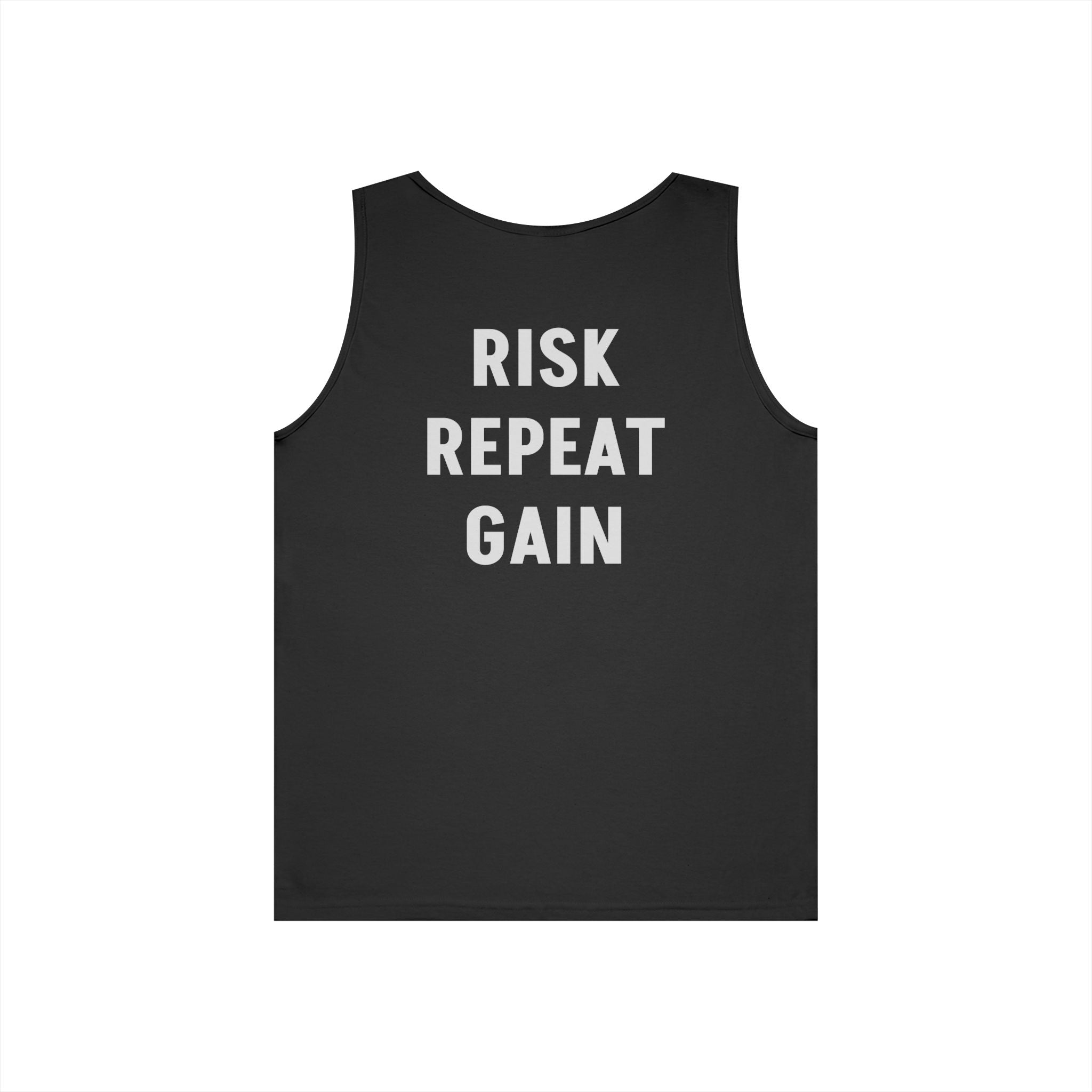 Motivational Text Tank Top — “Bred Different” / “Risk Repeat Gain” Casual Fitness Tee