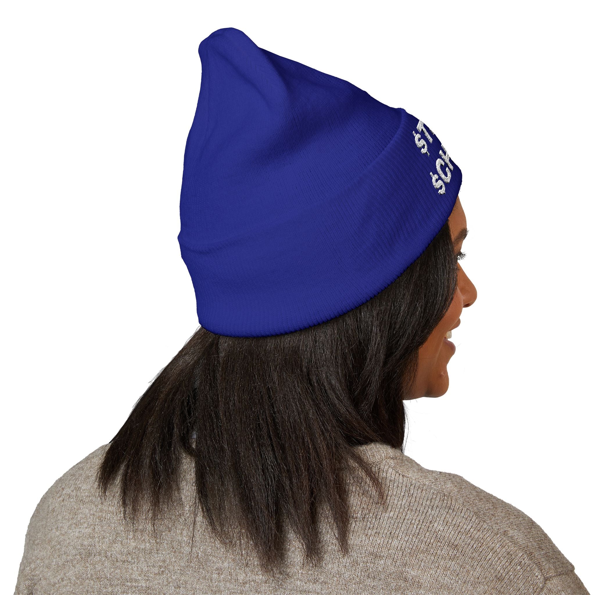 Street Scholar Embroidered Beanie — Classic Cuffed Knit Hat