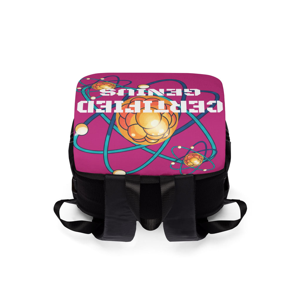 Backpack — "Certified Genius" Atom Science Backpack (School & STEM Gift)