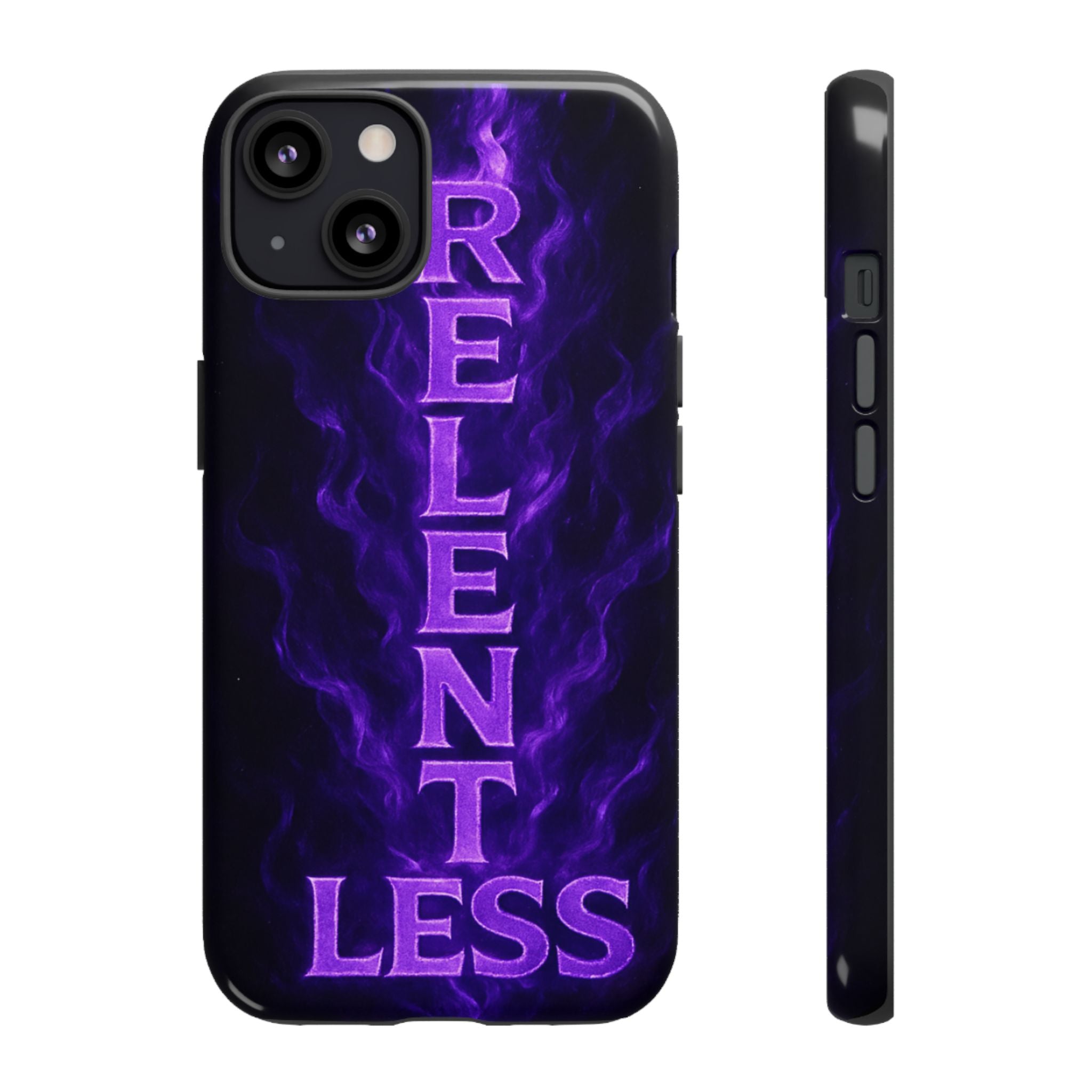 Relentless Purple Flame Phone Case — Tough Protective iPhone Cover