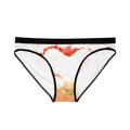 Heart Smoke Print Women's Bikini Briefs — Romantic Floral Vapor Pattern