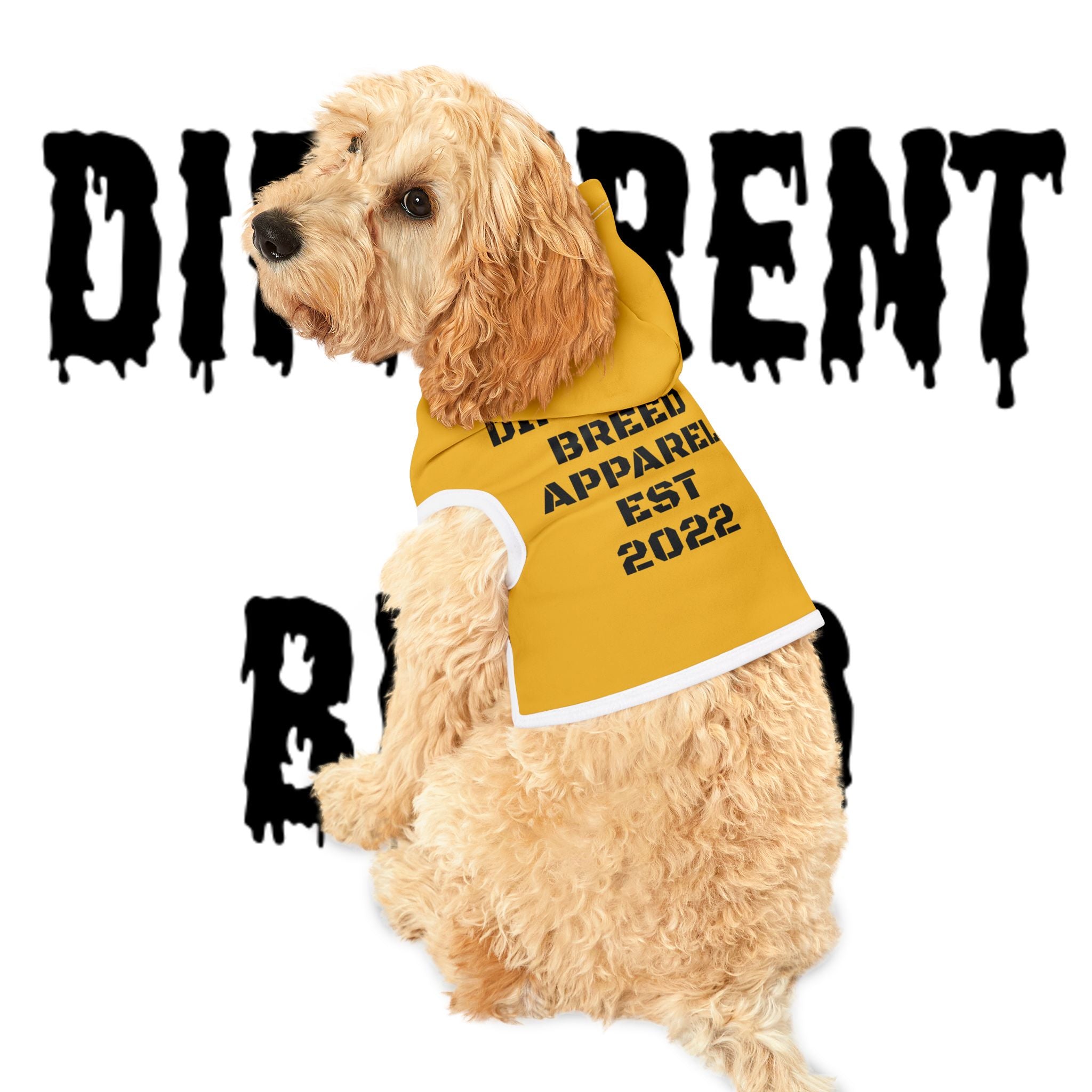 Pet Hoodie - Yellow "Different Breed Apparel EST 2022" Dog & Cat Hoodie