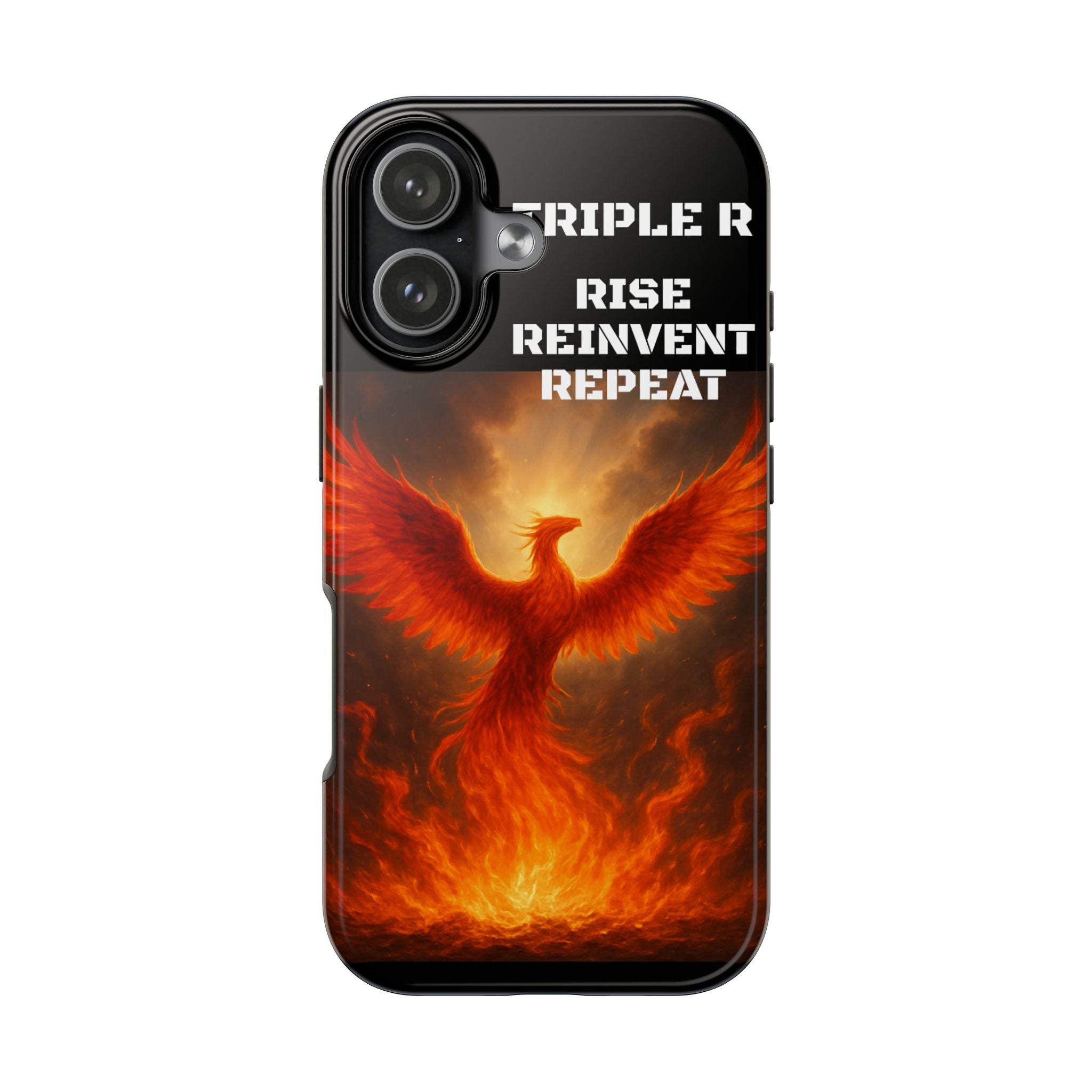 Phoenix Tough Phone Case — 'Rise Reinvent Repeat' Protective iPhone Case