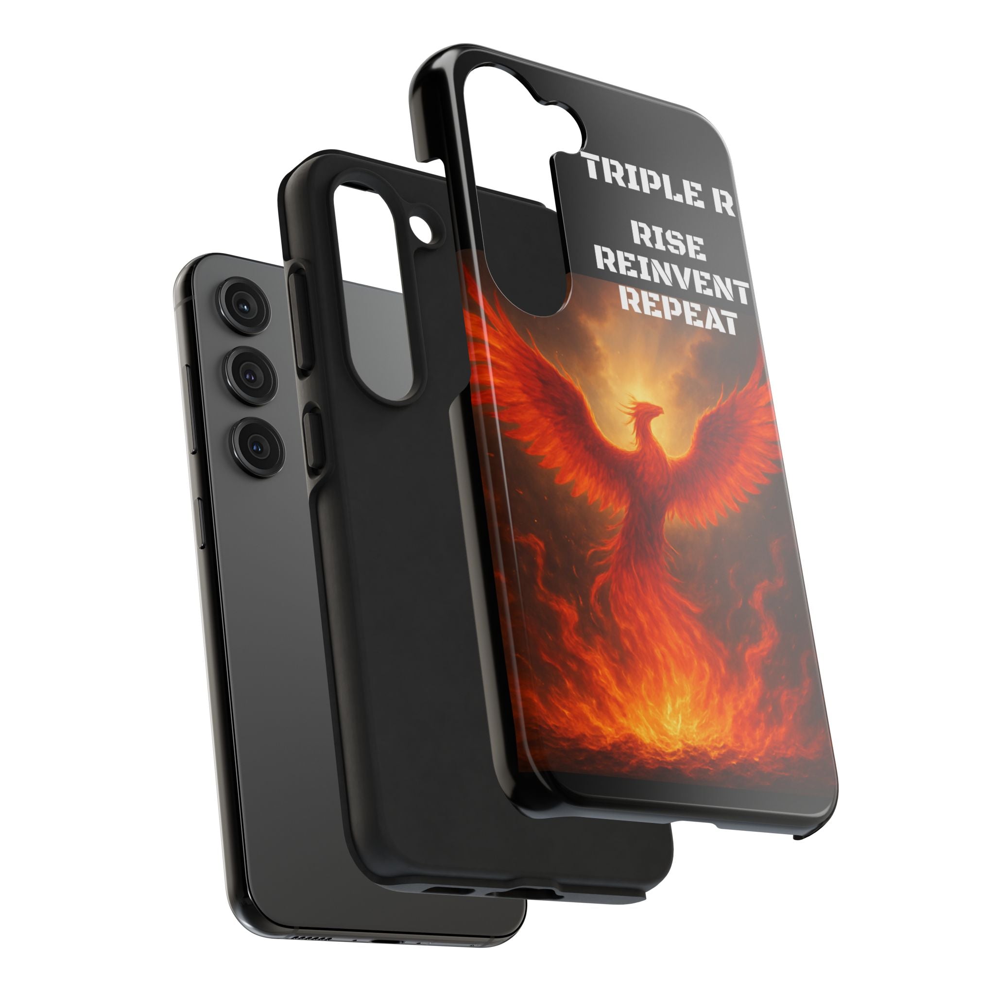 Phoenix Tough Phone Case — 'Rise Reinvent Repeat' Protective iPhone Case