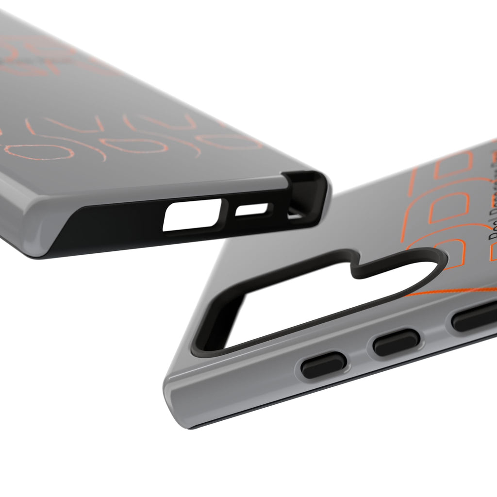 Tough Cases — 'Real Recognize Real' Protective Phone Case (Gray, Retro Outline Design)