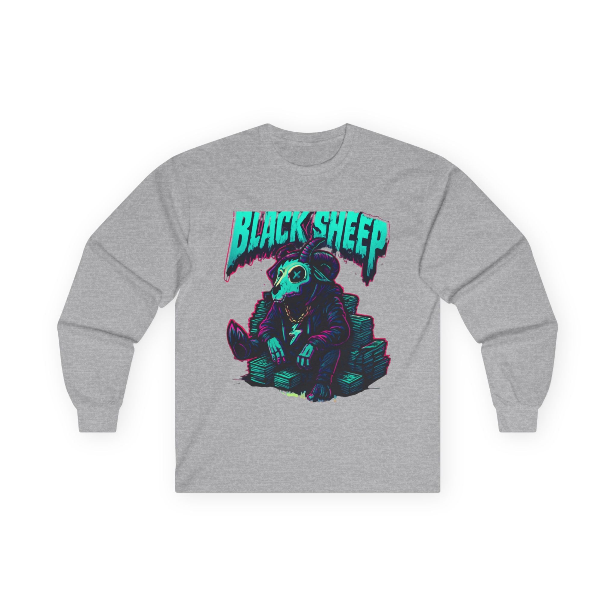 Long Sleeve Tee — 'Black Sheep' Graphic with 'The One Counted Out' Back Text