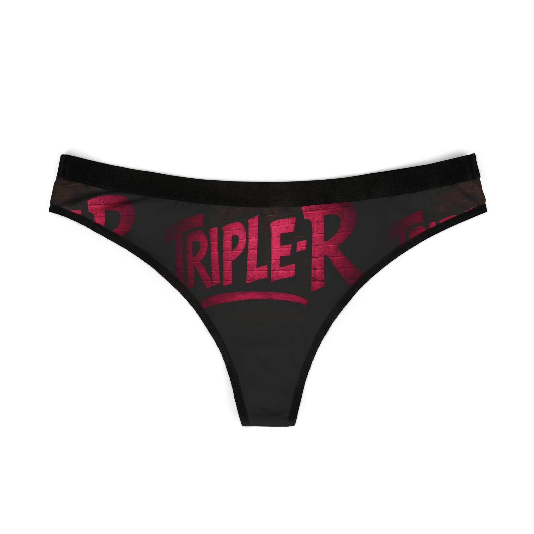 Women's Thong - Bold Red "Triple-R" Graphic Print