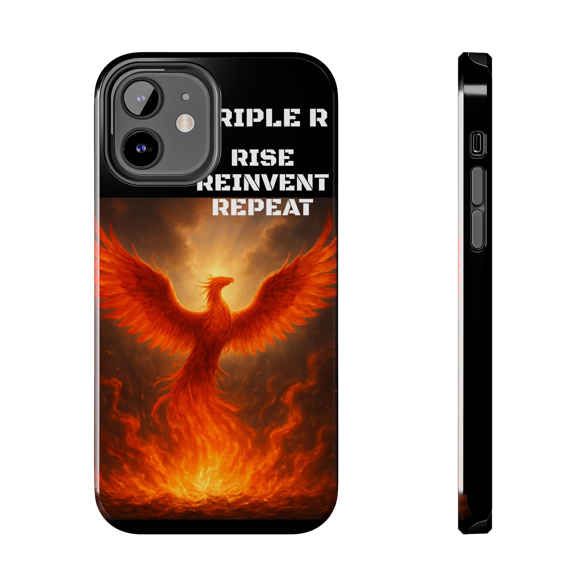Phoenix Tough Phone Case — 'Rise Reinvent Repeat' Protective iPhone Case