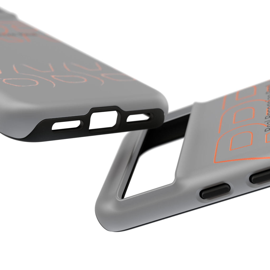Tough Cases — 'Real Recognize Real' Protective Phone Case (Gray, Retro Outline Design)