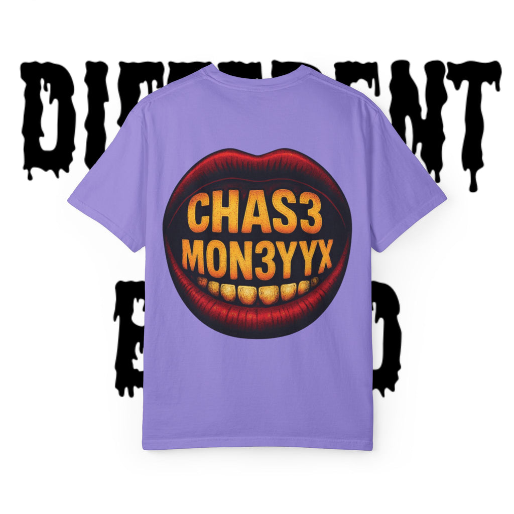 Chas3 Mon3yyx Graphic T-Shirt — Bold Lip Logo Streetwear Tee