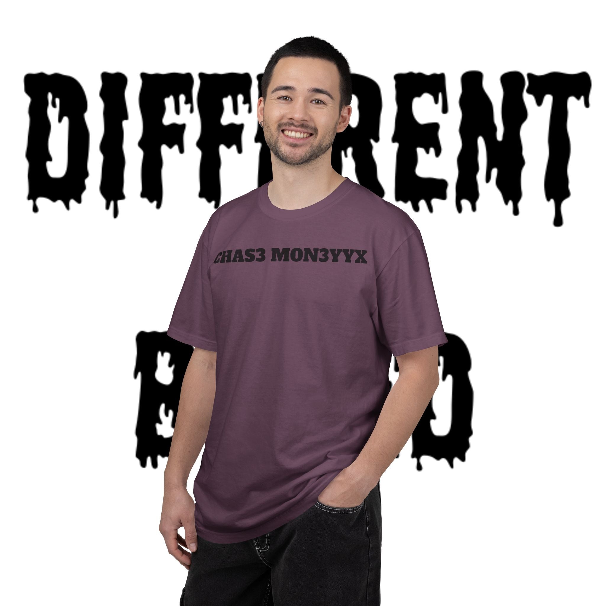 Chas3 Mon3yyx Graphic T-Shirt — Bold Lip Logo Streetwear Tee