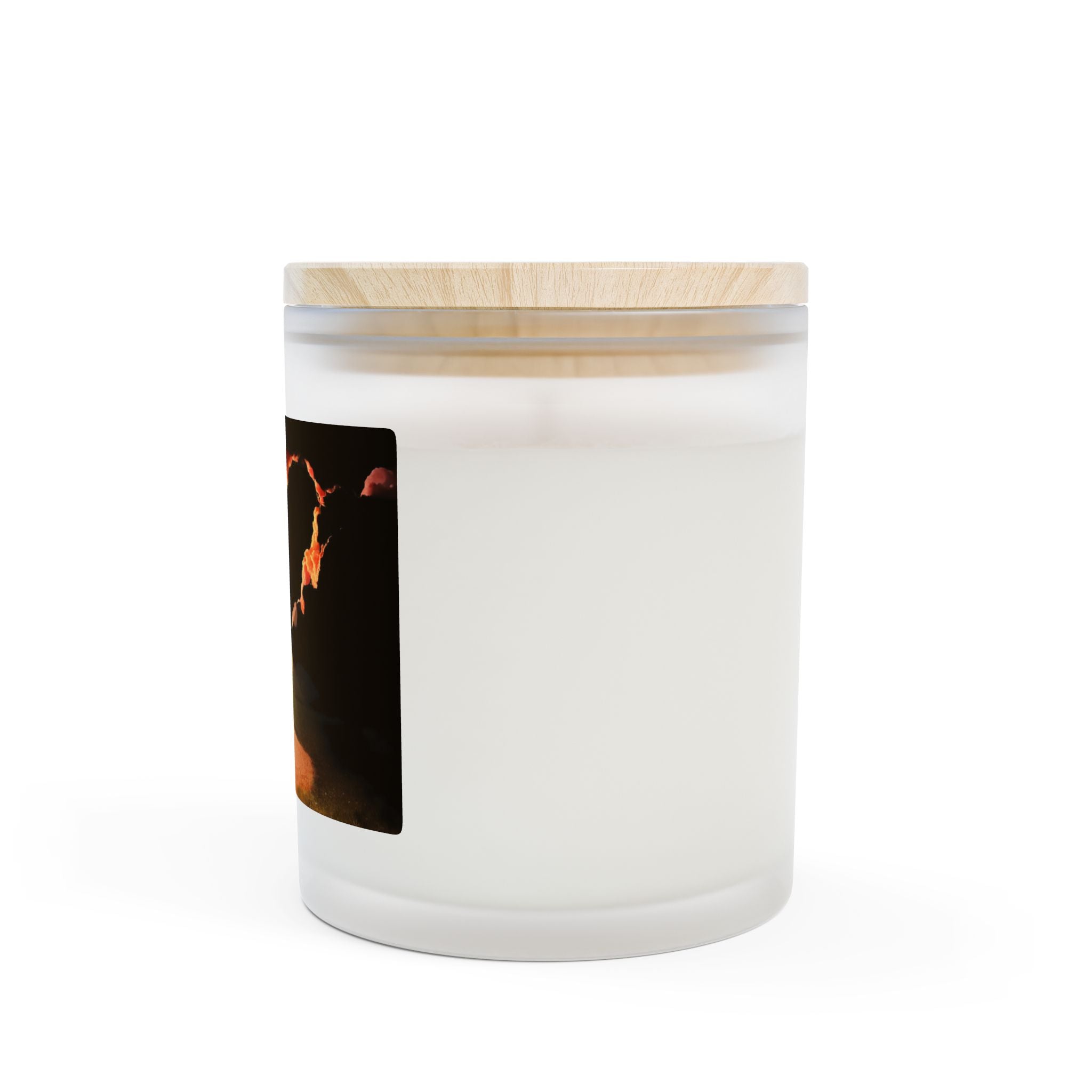 Frosted Glass Candle – Heart Cave Sunset Scented Candle (11 oz)