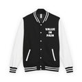 Letterman Jacket — Small Neon Portrait Patch & Repeated 'Different Breed Apparel' Back Print