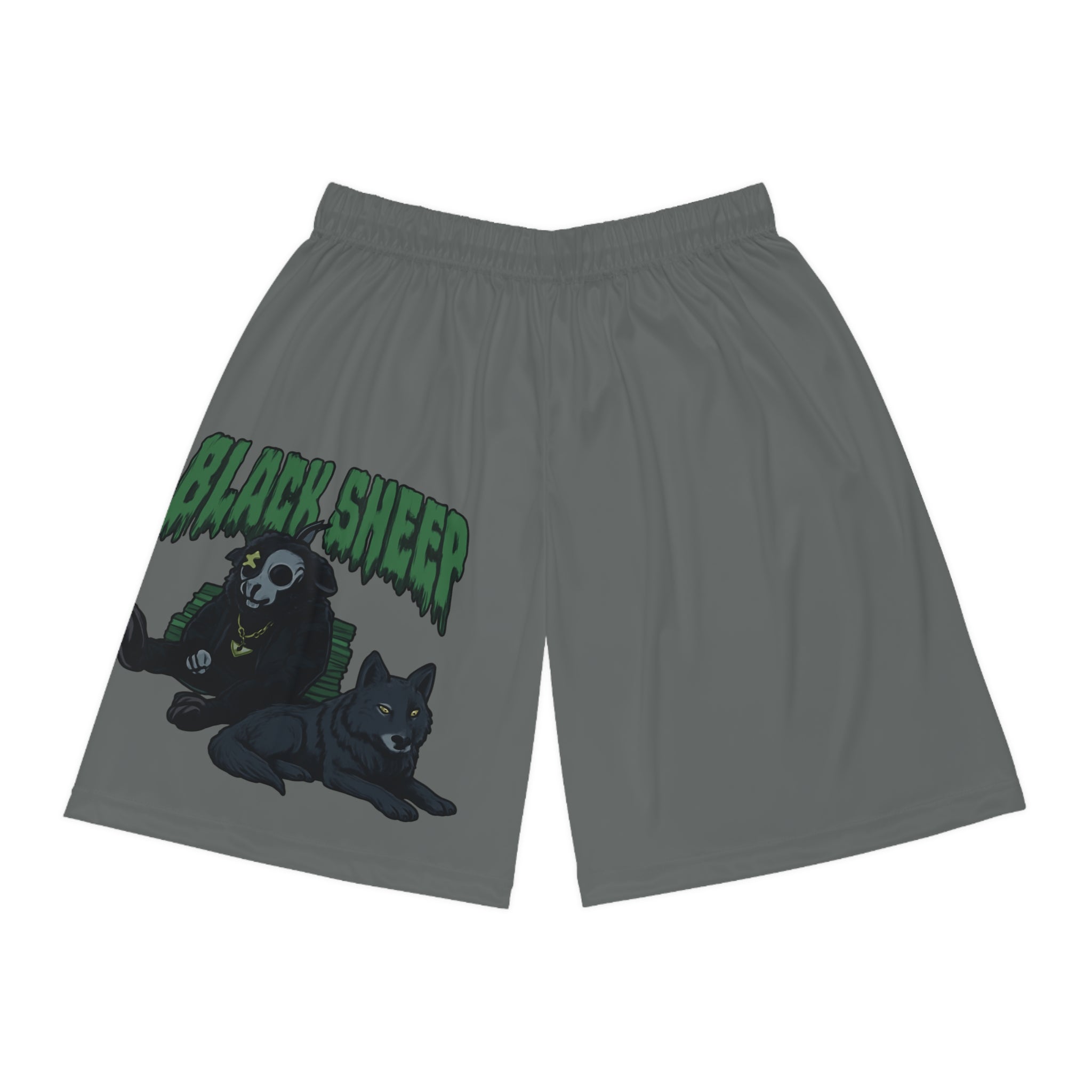 Basketball Shorts — 'Black Sheep' Graphic Athletic Shorts