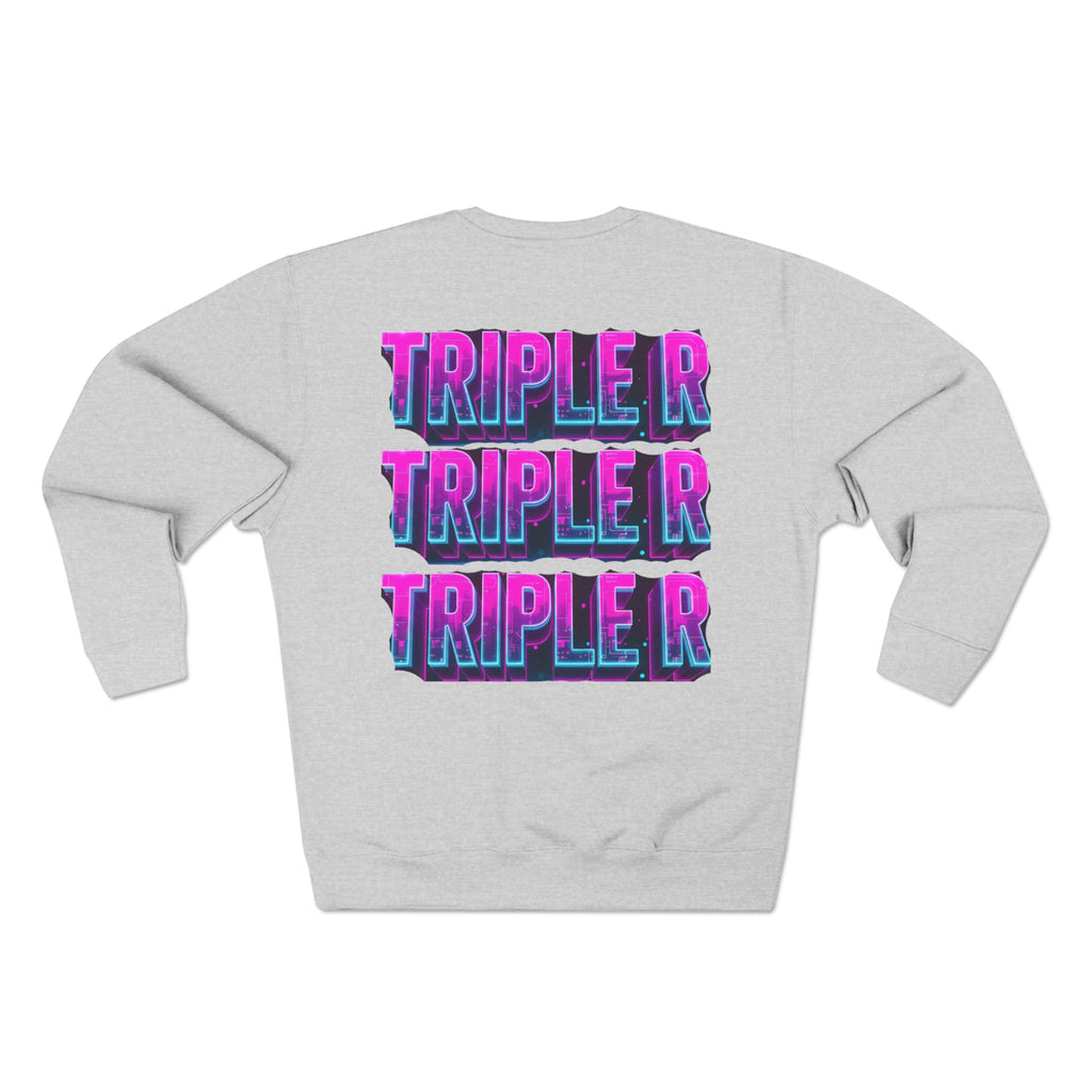 Crewneck Sweatshirt — "Real Recognize Real" Retro Triple R Graphic