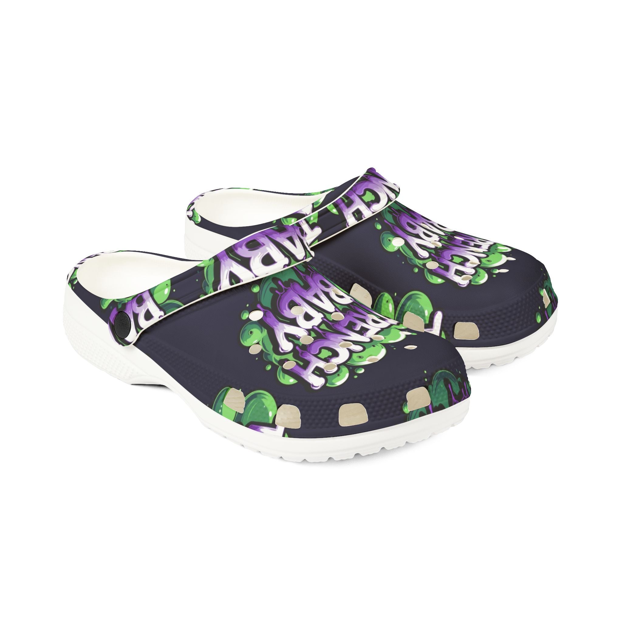 EVA Foam Clogs — "Trench Baby" Graphic Slip-On Shoes