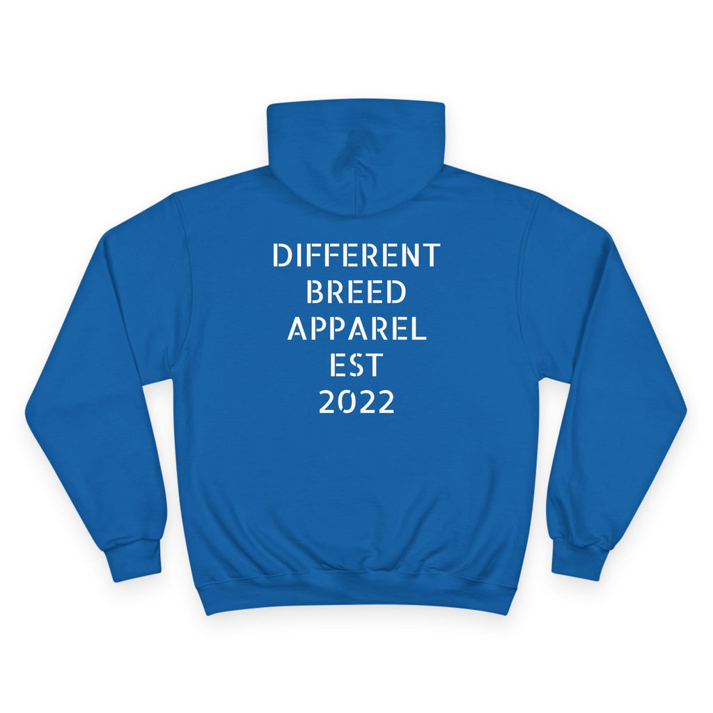 Champion Hoodie — Different Breed Apparel EST 2022 Stencil Logo Hoodie