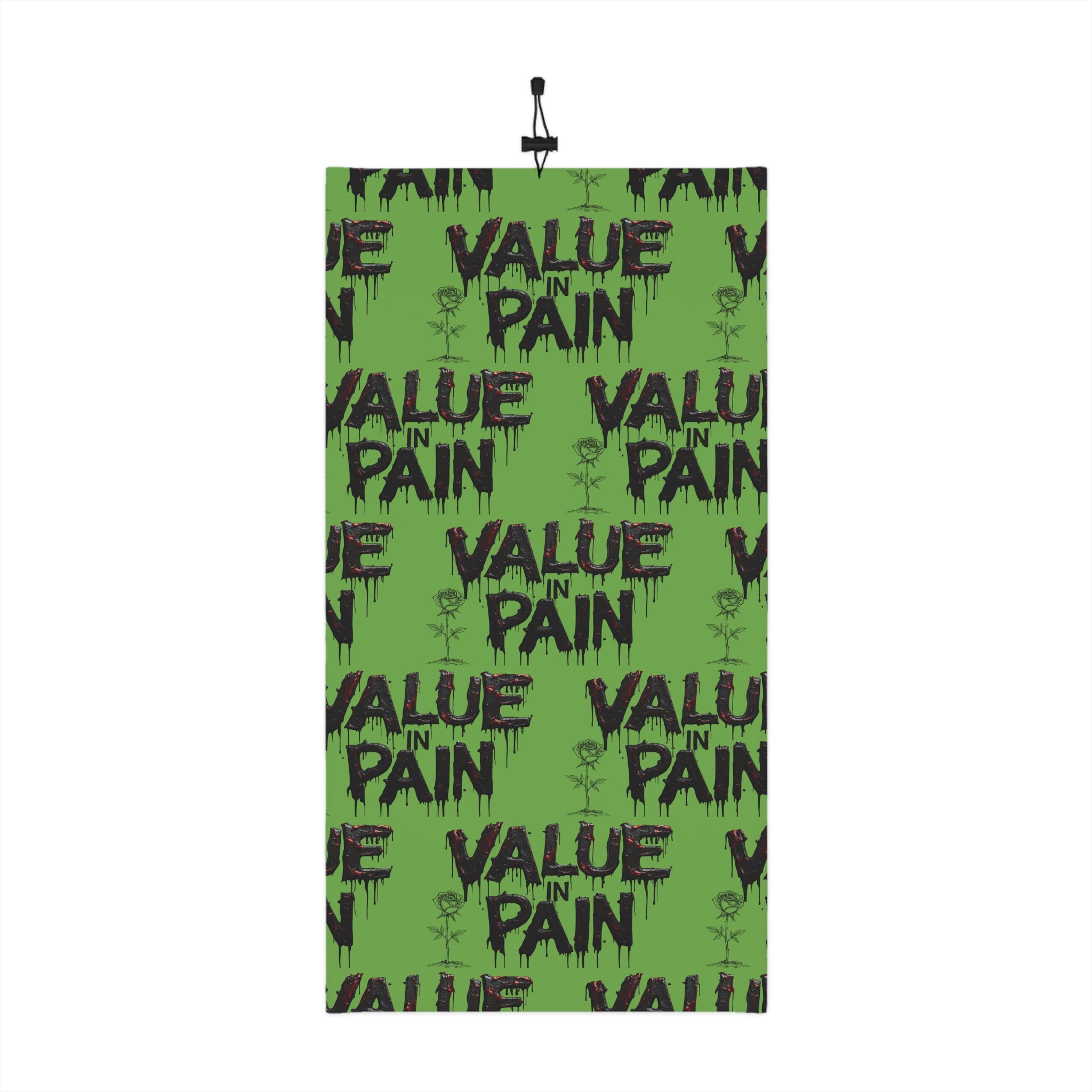 Value in Pain Green Winter Neck Gaiter — Drawstring Face Mask & Scarf