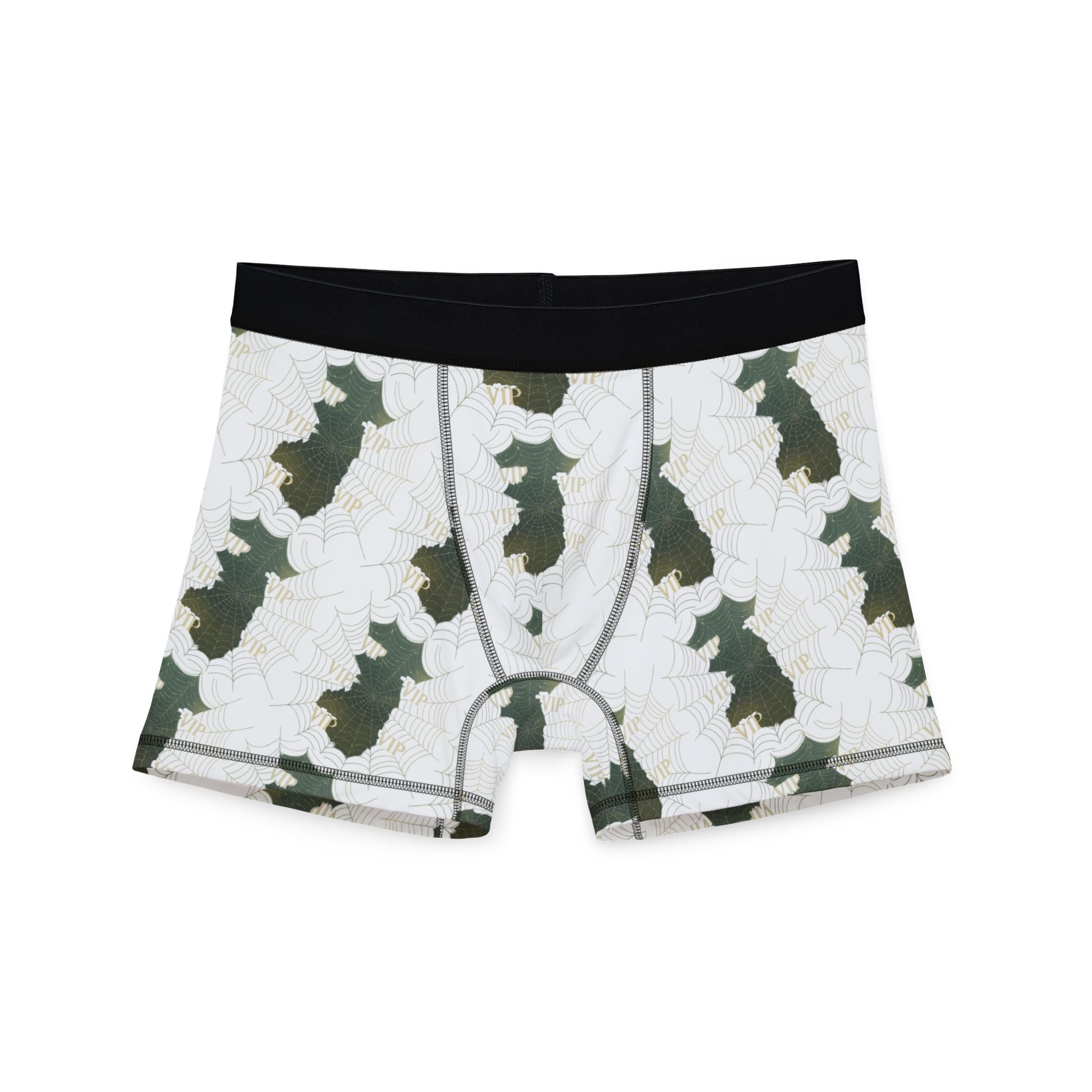 Camo Fern Pattern Men's Boxer Briefs — All-Over Print Comfort Underwear