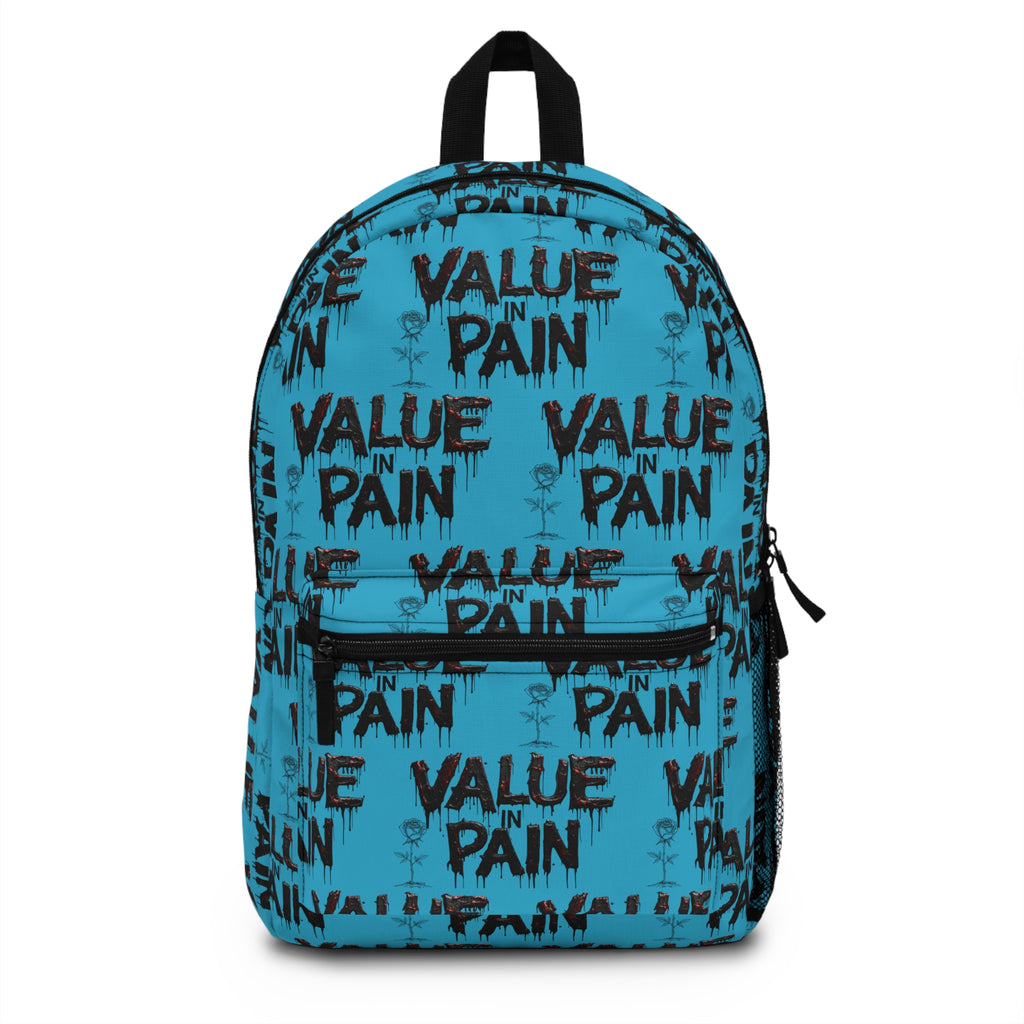 Value in Pain Blue Graphic Backpack