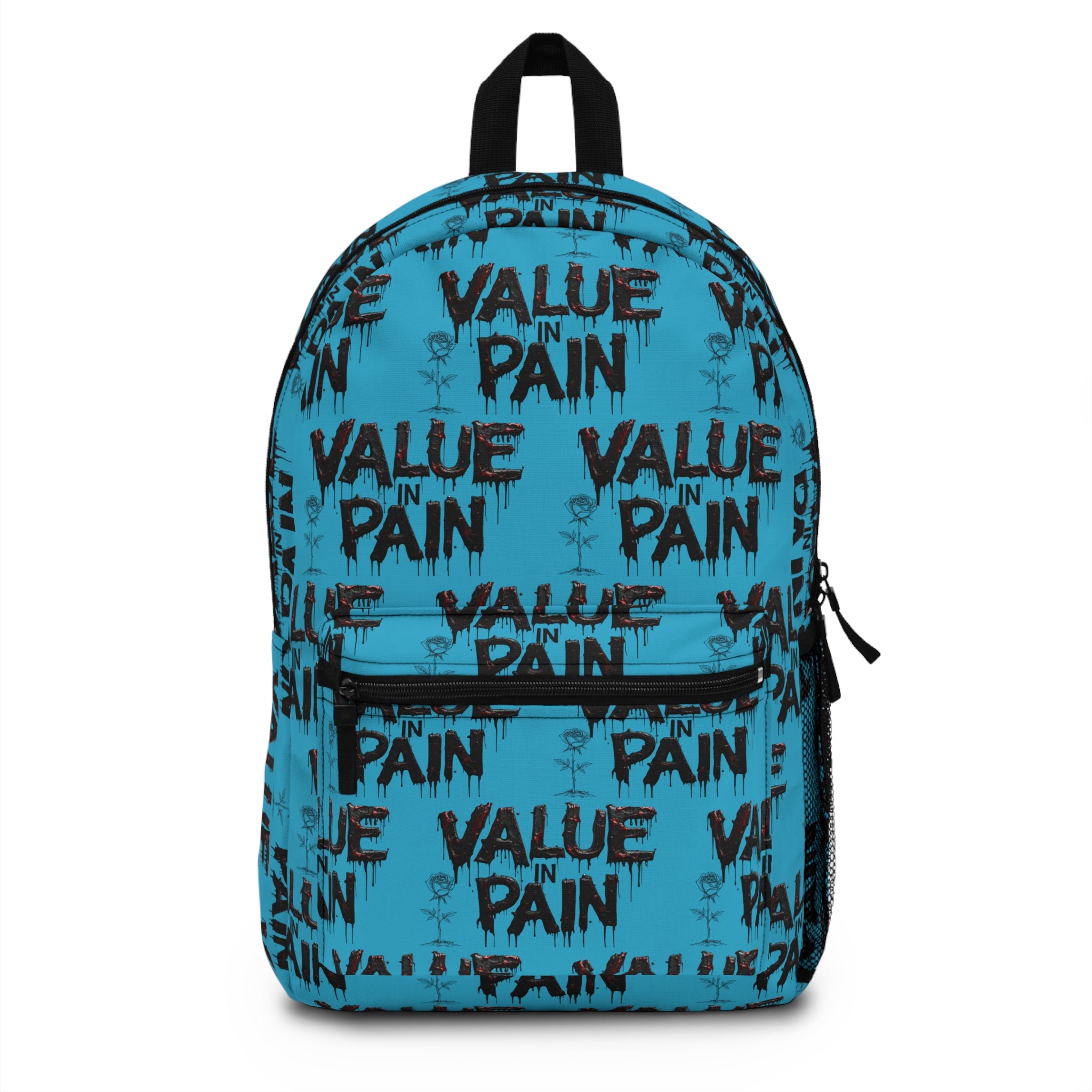 Value in Pain Blue Graphic Backpack
