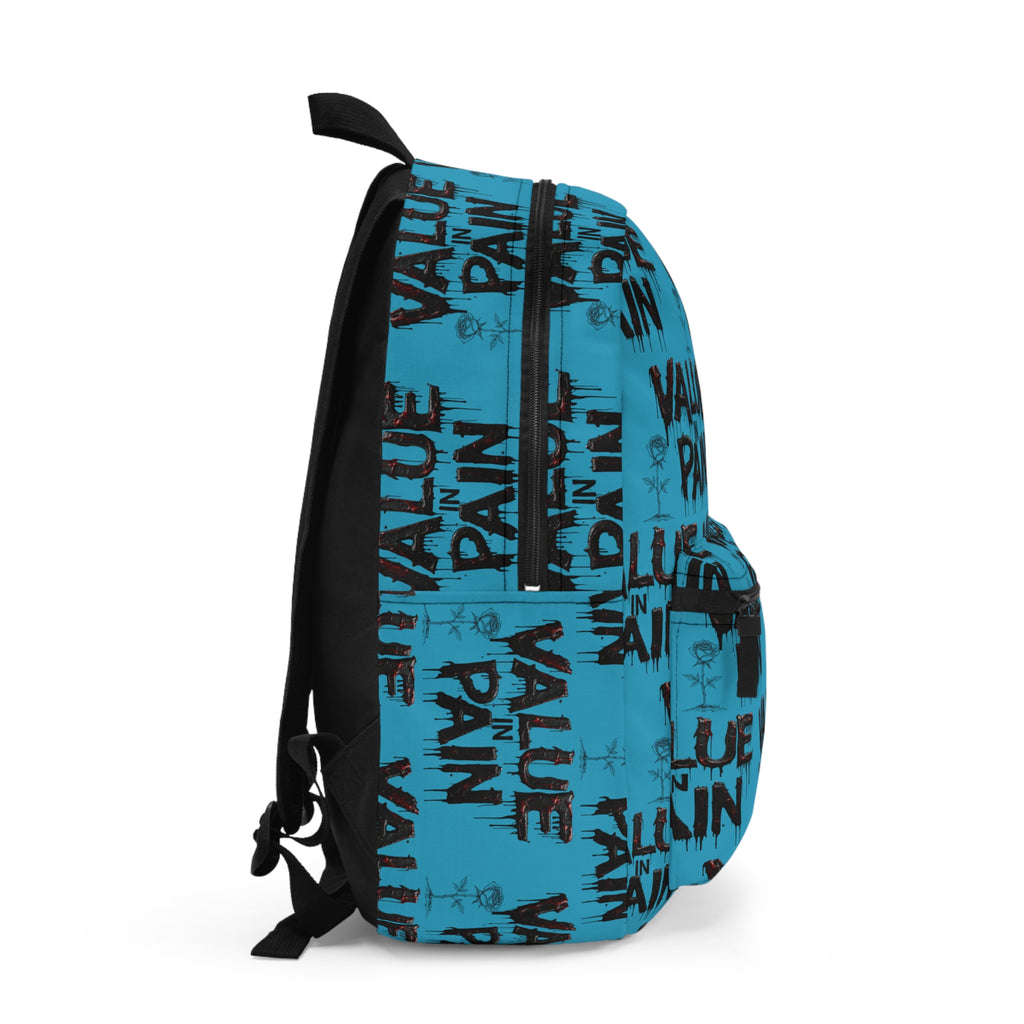 Value in Pain Blue Graphic Backpack
