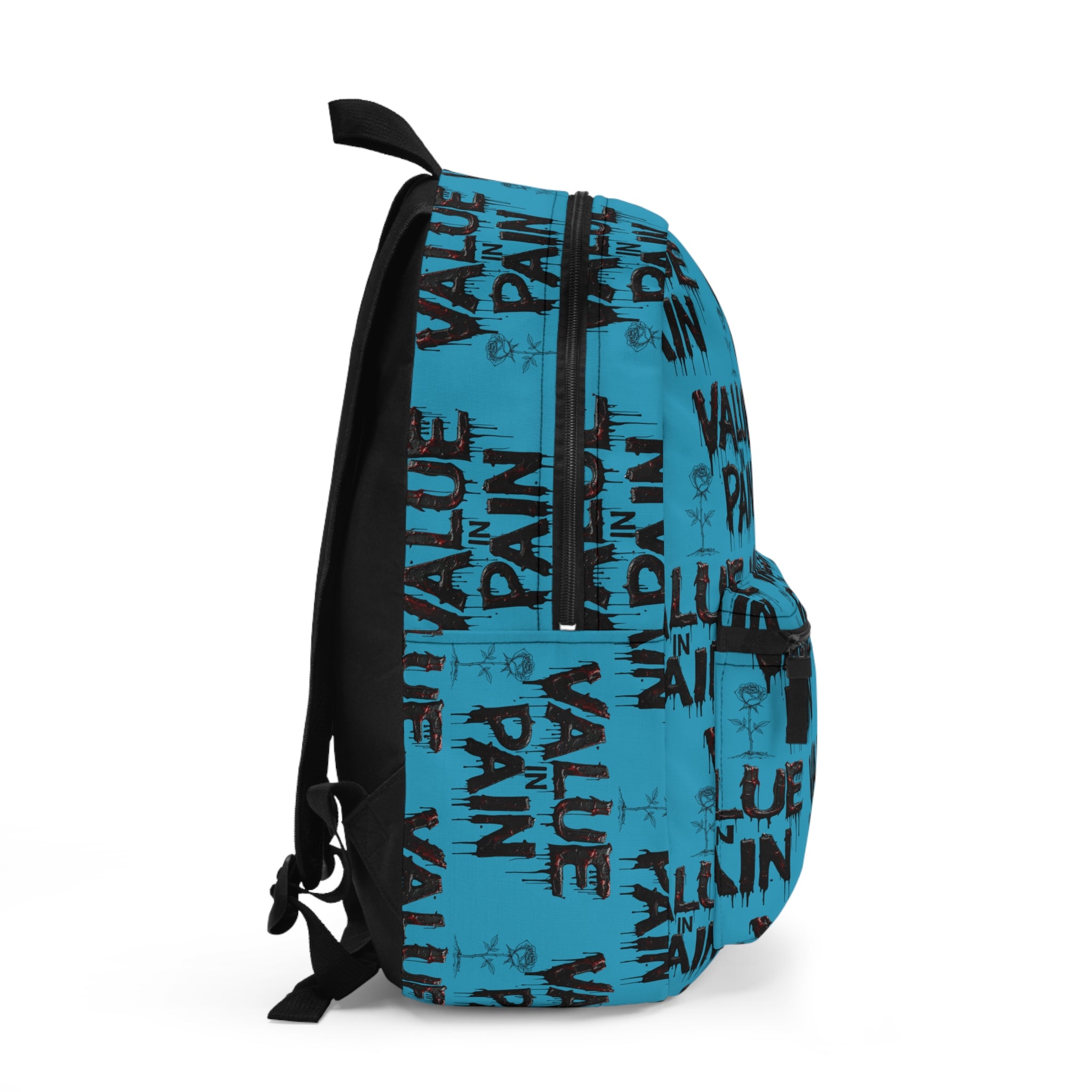 Value in Pain Blue Graphic Backpack