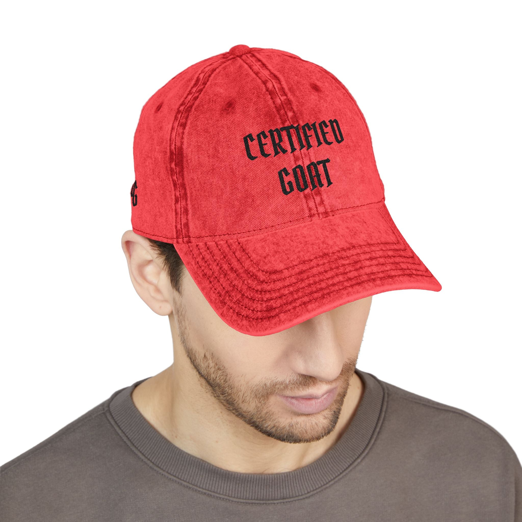 Certified G.O.A.T. Vintage Embroidered Cap