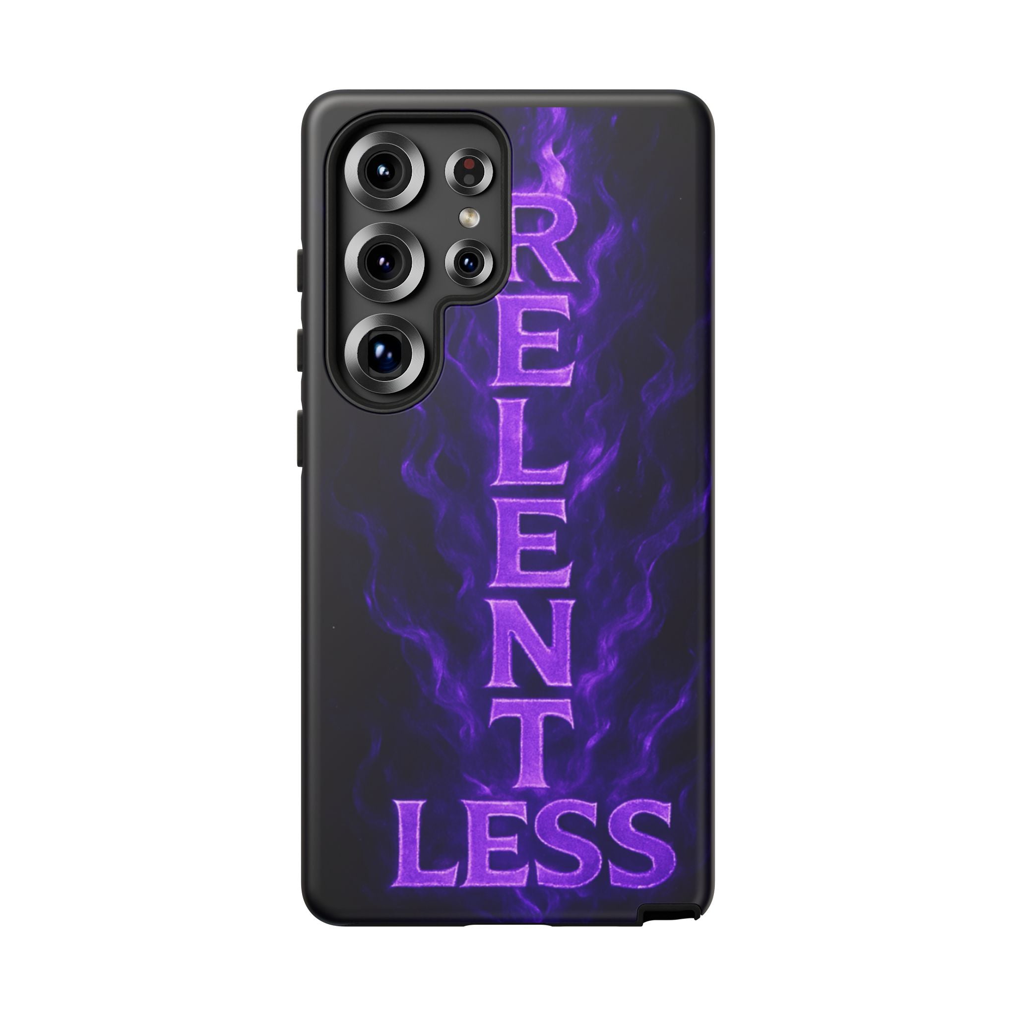 Relentless Purple Flame Phone Case — Tough Protective iPhone Cover
